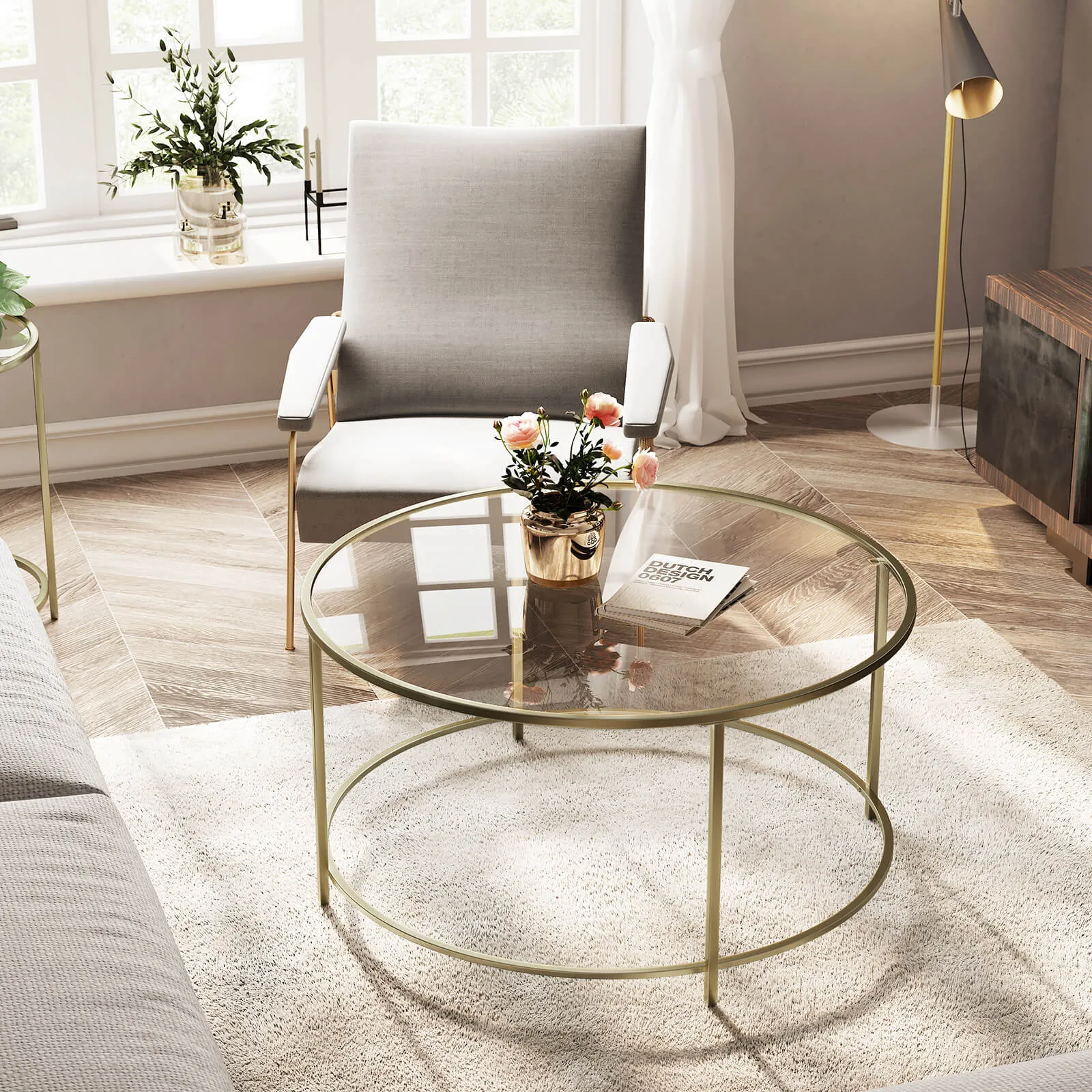 Round Glass Coffee Table LGT21G 3 balduloftaslt Round Glass Coffee Table LGTG