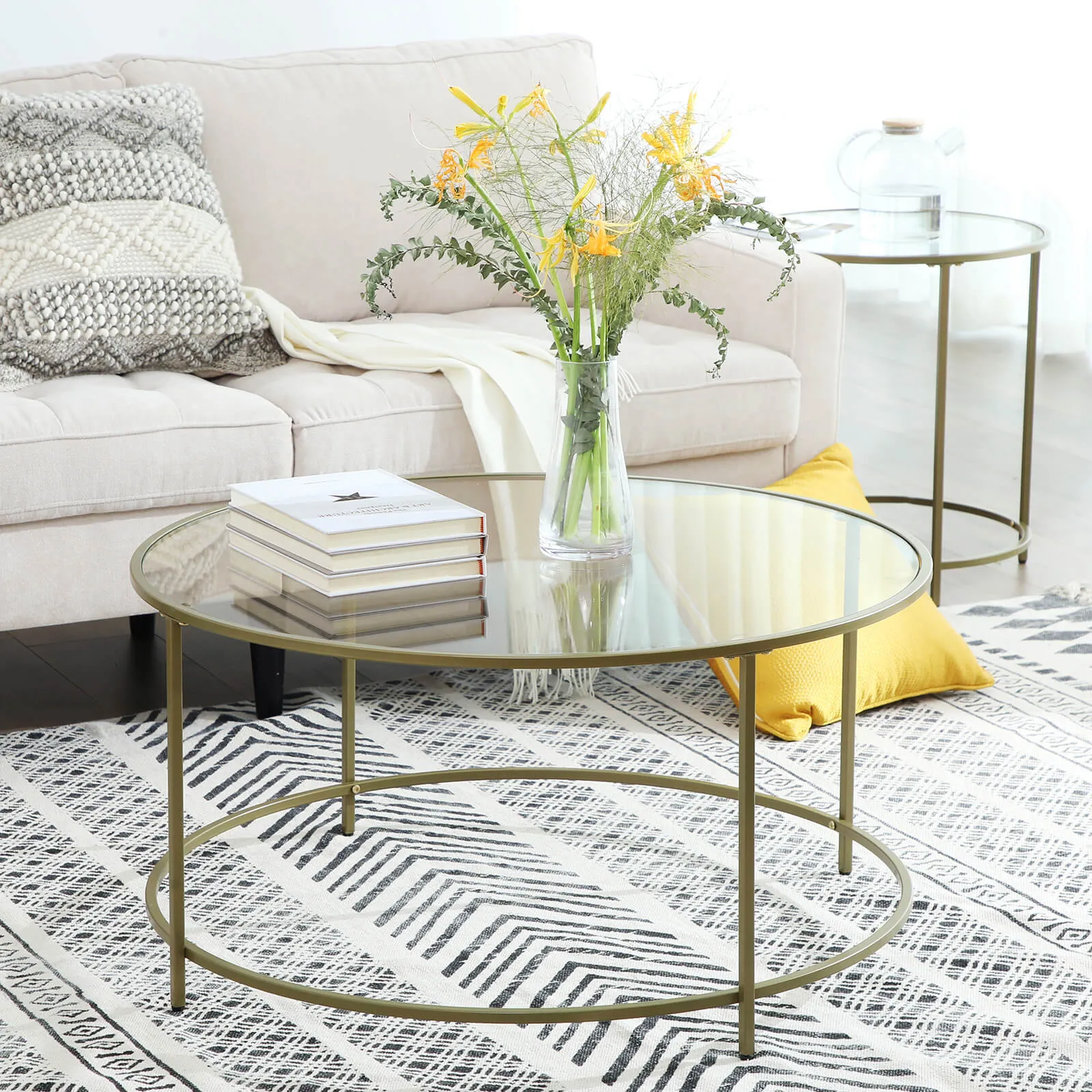 Round Glass Coffee Table LGT21G 5 balduloftaslt Round Glass Coffee Table LGTG