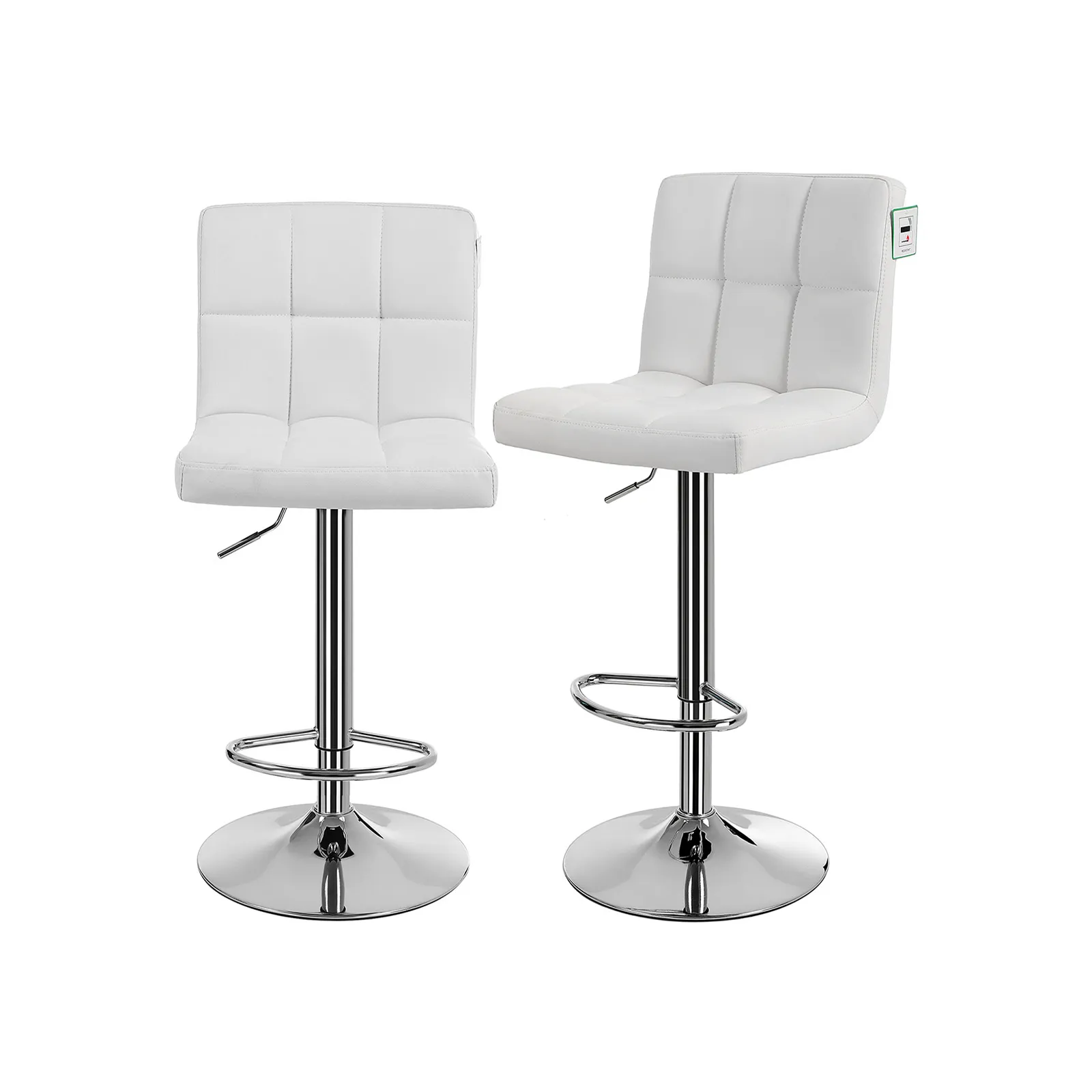 Barhocker 2er Set Kunstleder Weiss LJB64W 2 balduloftaslt Barhocker er Set Kunstleder Weiss LJBW
