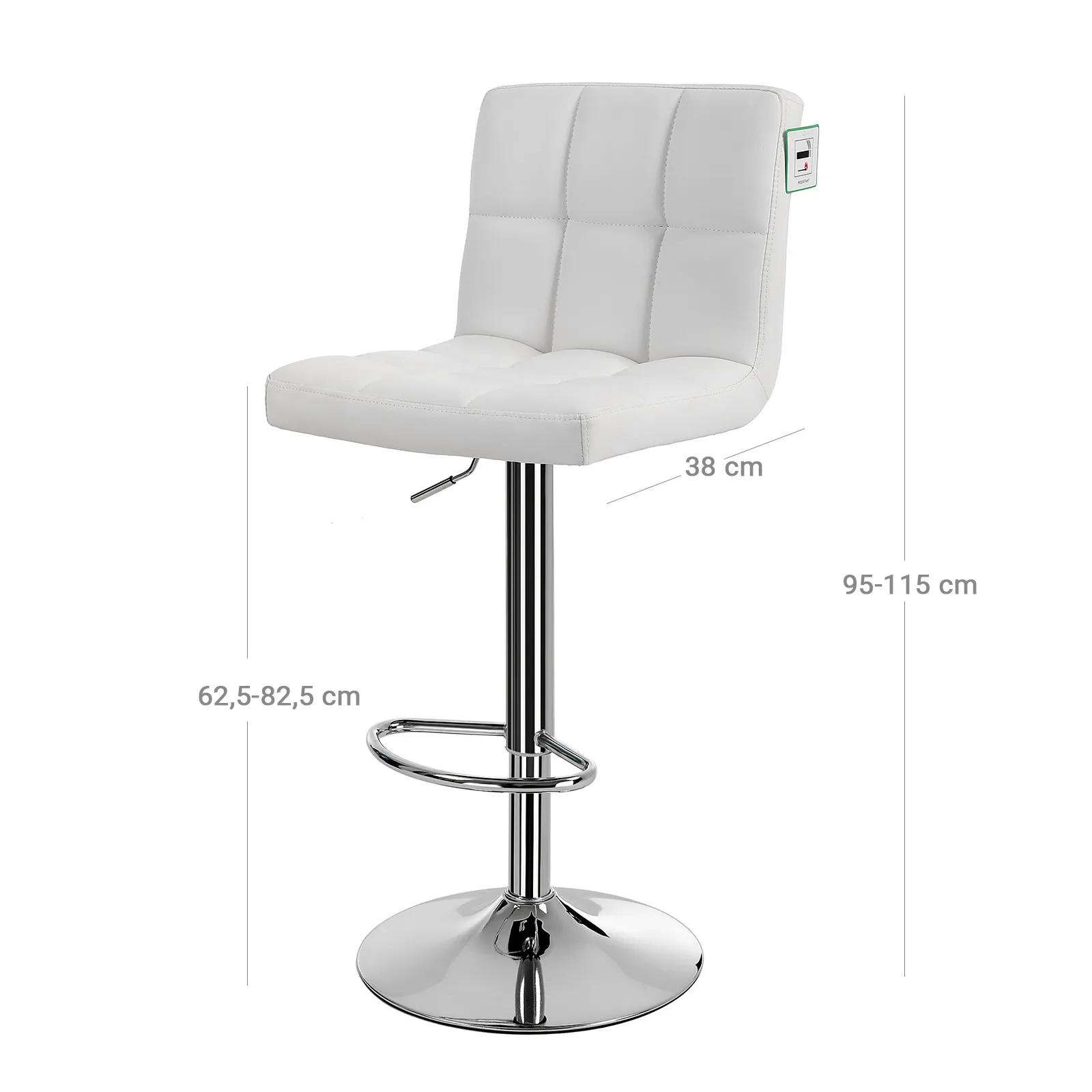Barhocker 2er Set Kunstleder Weiss LJB64W 6 balduloftaslt Barhocker er Set Kunstleder Weiss LJBW