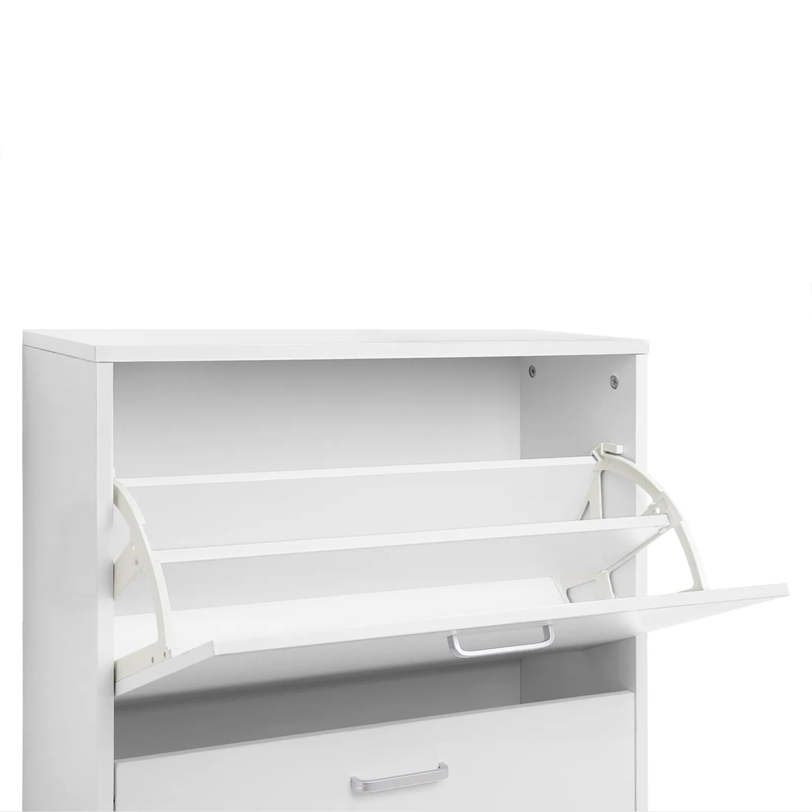 Schuhschrank 2 Klappen Weiss LBC02WT 6 balduloftaslt Schuhschrank Klappen Weiss LBCWT
