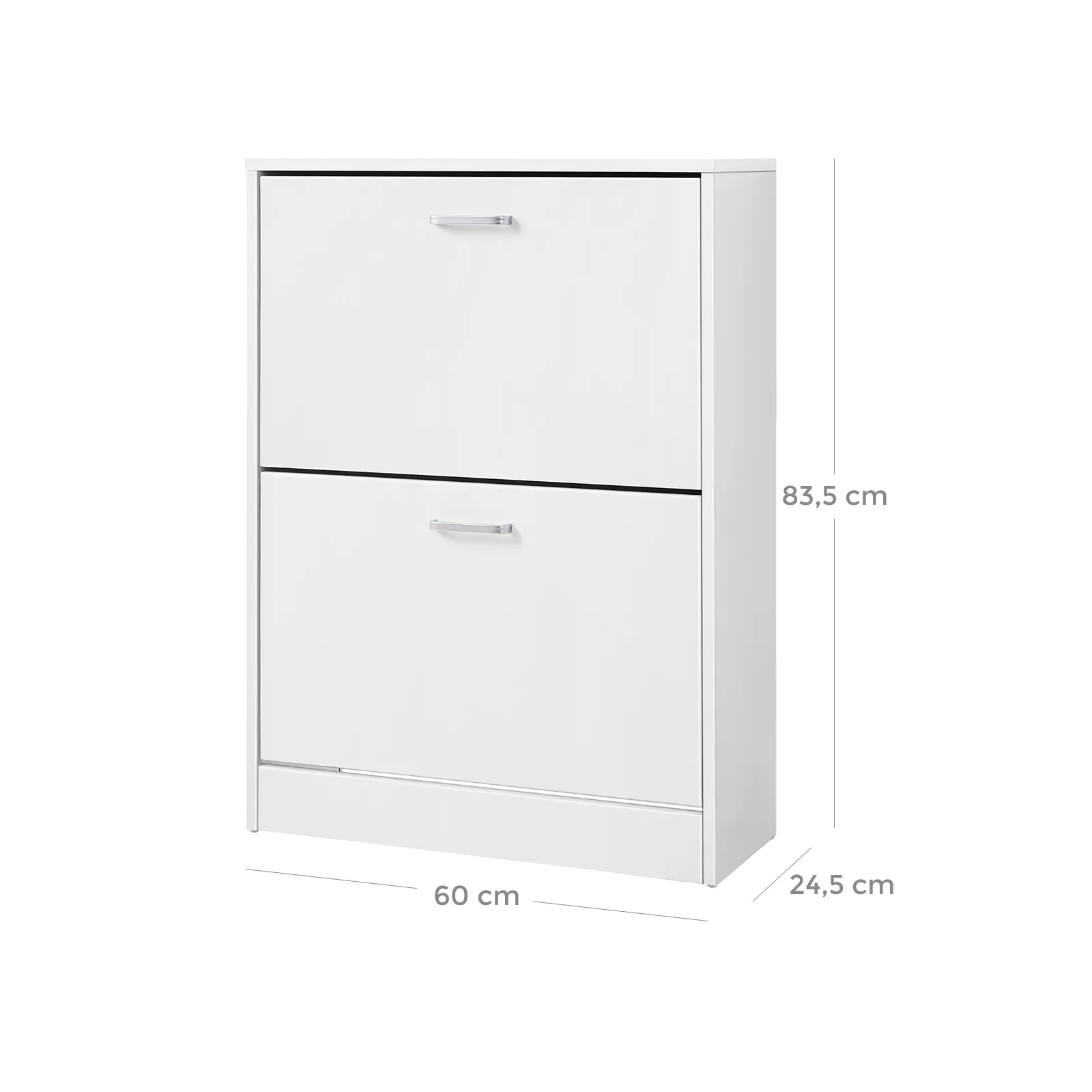 Schuhschrank 2 Klappen Weiss LBC02WT 7 balduloftaslt Schuhschrank Klappen Weiss LBCWT
