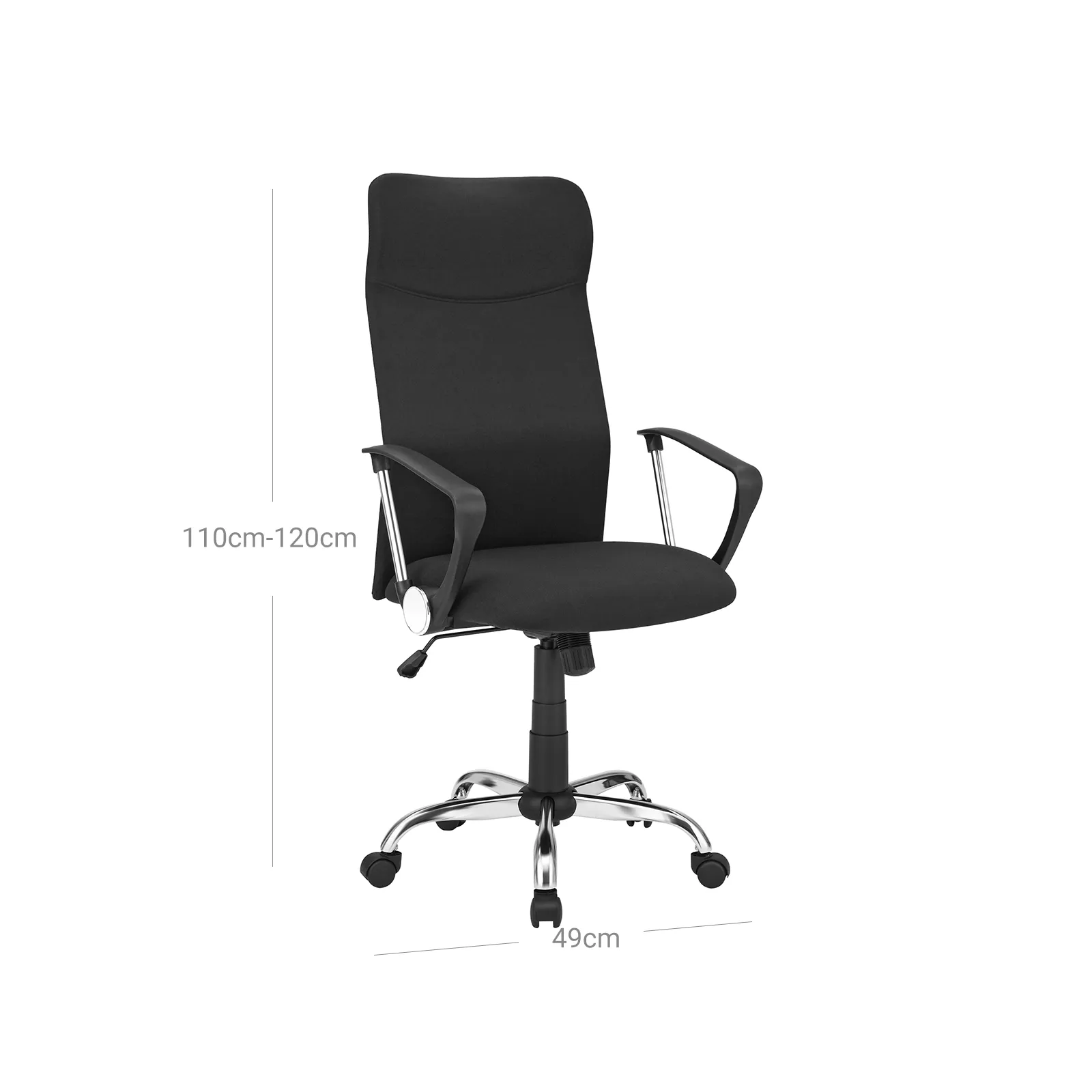 Biuro kėdė ergonominė medžiaginiu užvalkalu juoda Biuro kėdė ergonominė medžiaginiu užvalkalu juoda Akcija