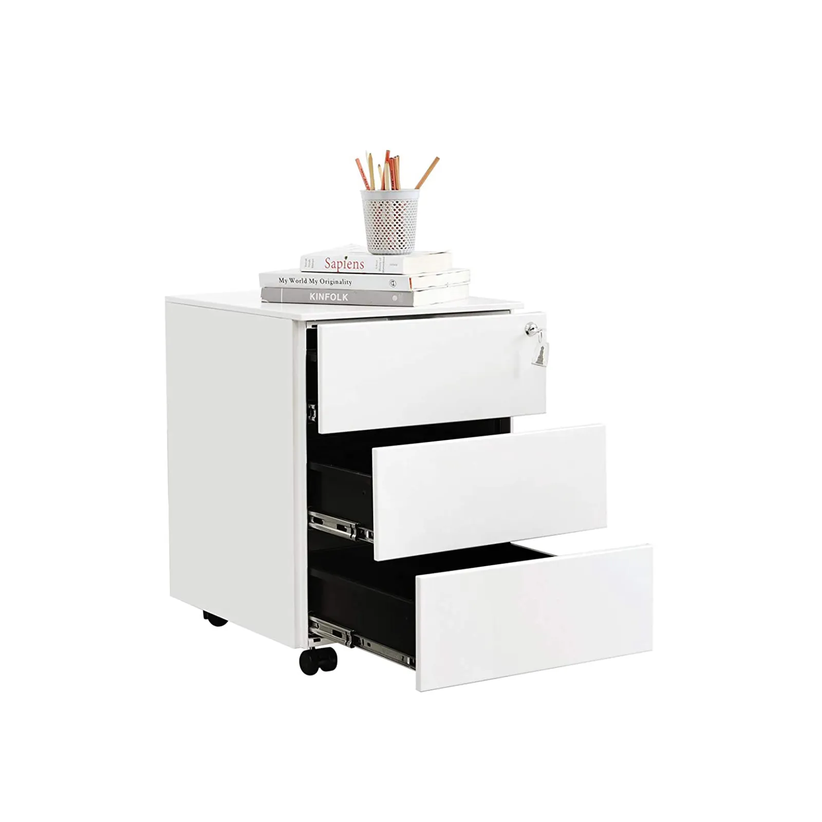 Aktenschrank mit 3 Schubladen OFC63WT 2 balduloftaslt Aktenschrank mit Schubladen OFCWT