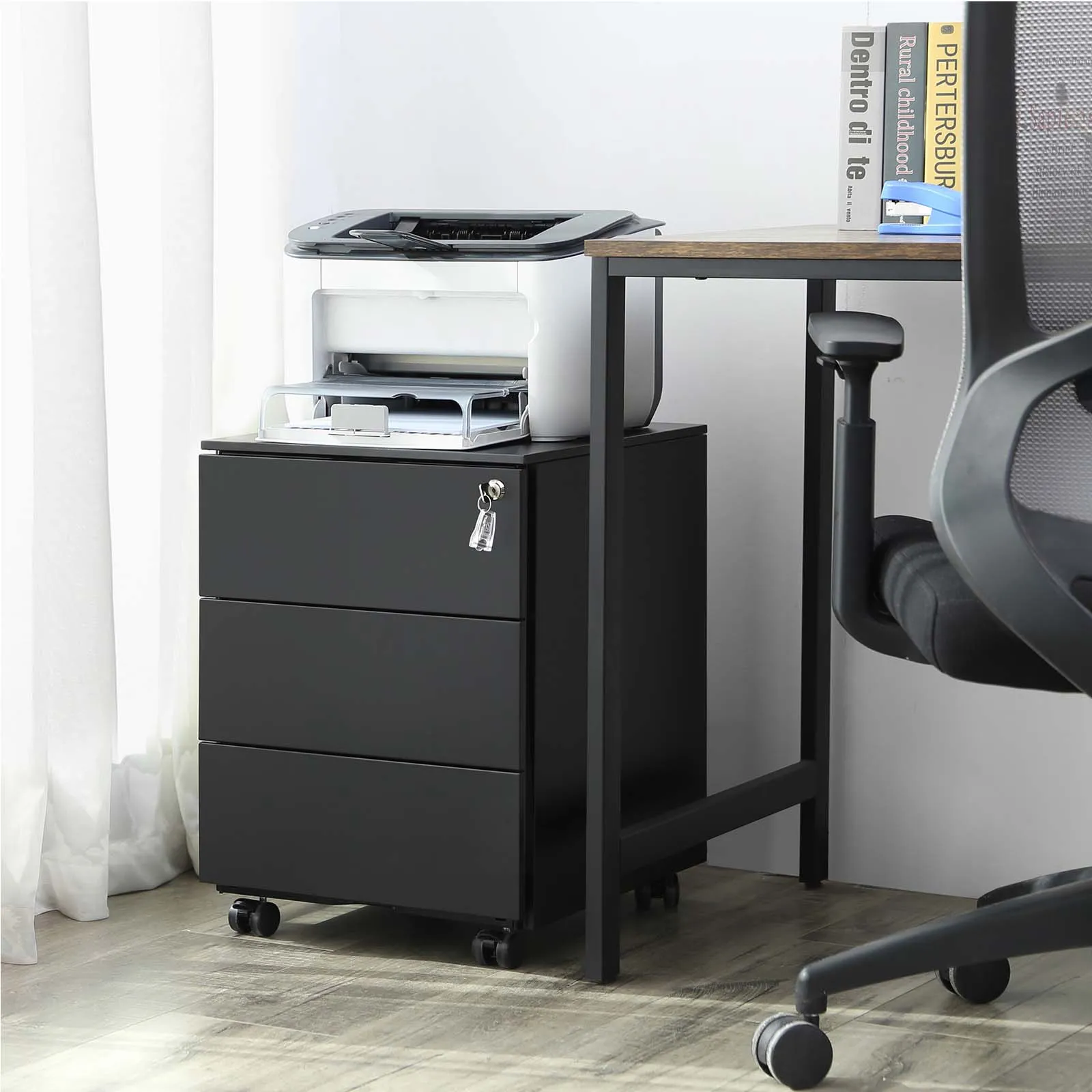 Mobile Lockable File Cabinet OFC63BK 4 balduloftaslt Mobile Lockable File Cabinet OFCBK