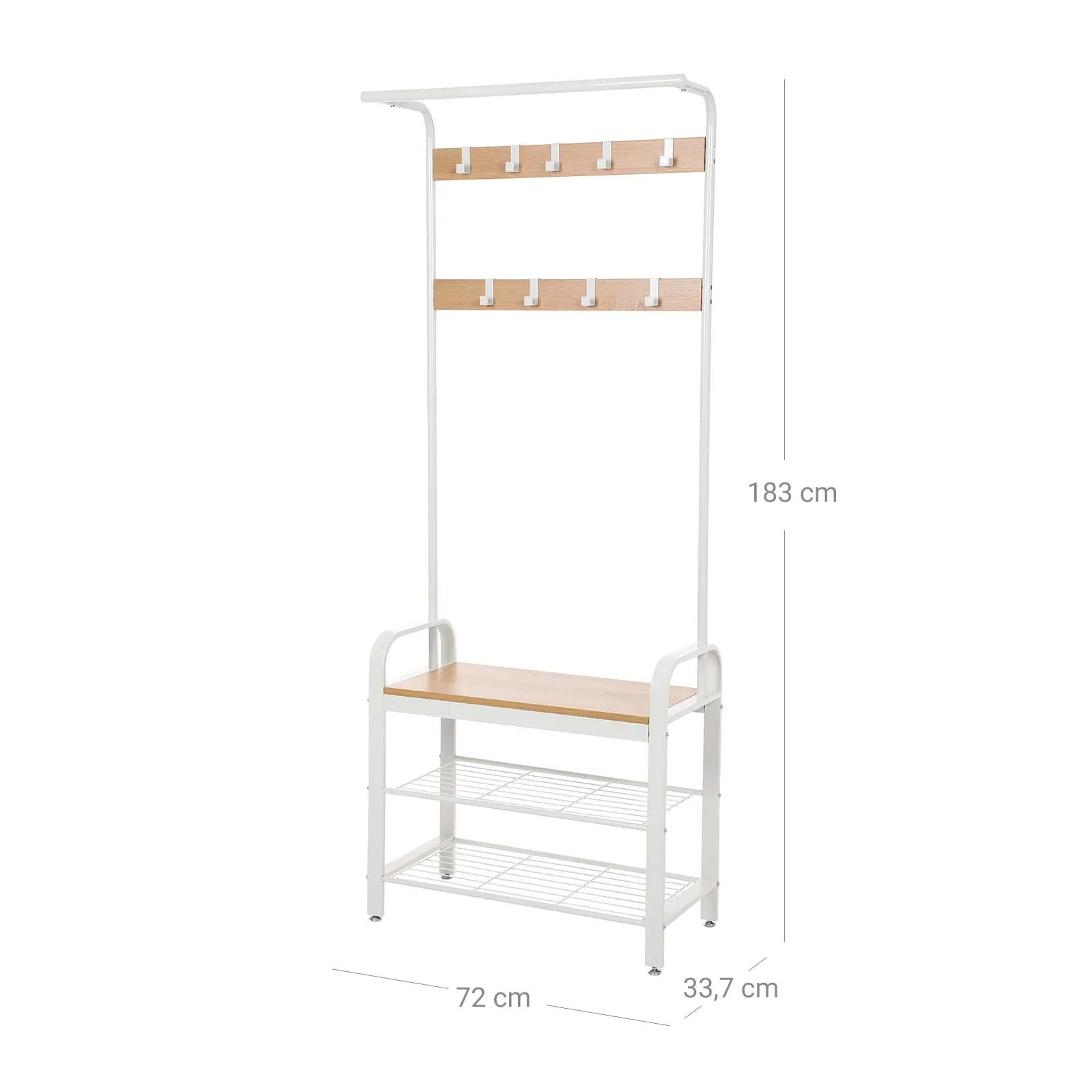 Garderobe Schuhregal Weiss Natur HSR40W 7 balduloftaslt Garderobe Schuhregal Weiss Natur HSRW