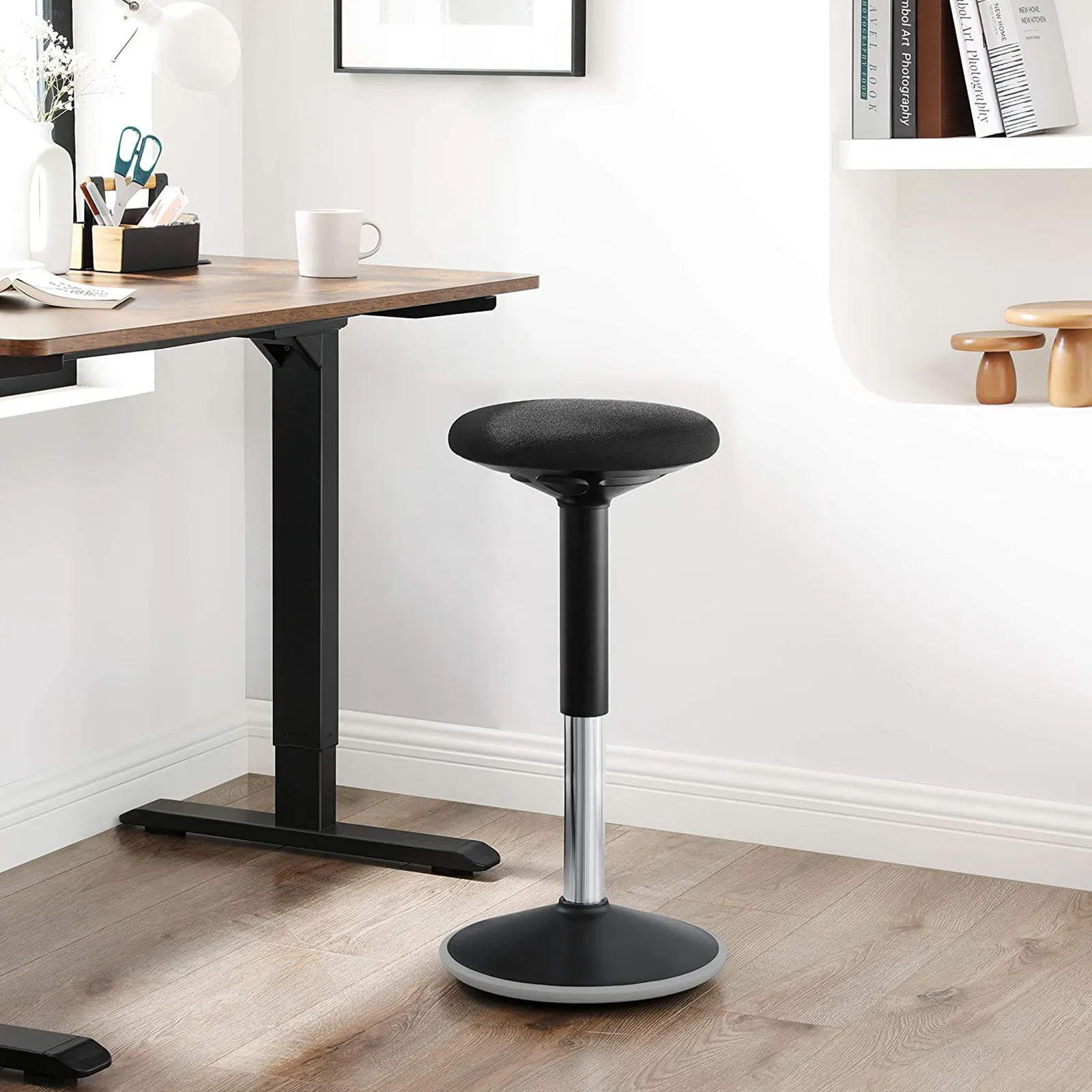 4 5 balduloftaslt Ergonominė biuro darbo taburetė 50-65cm aukščio juoda Biuras