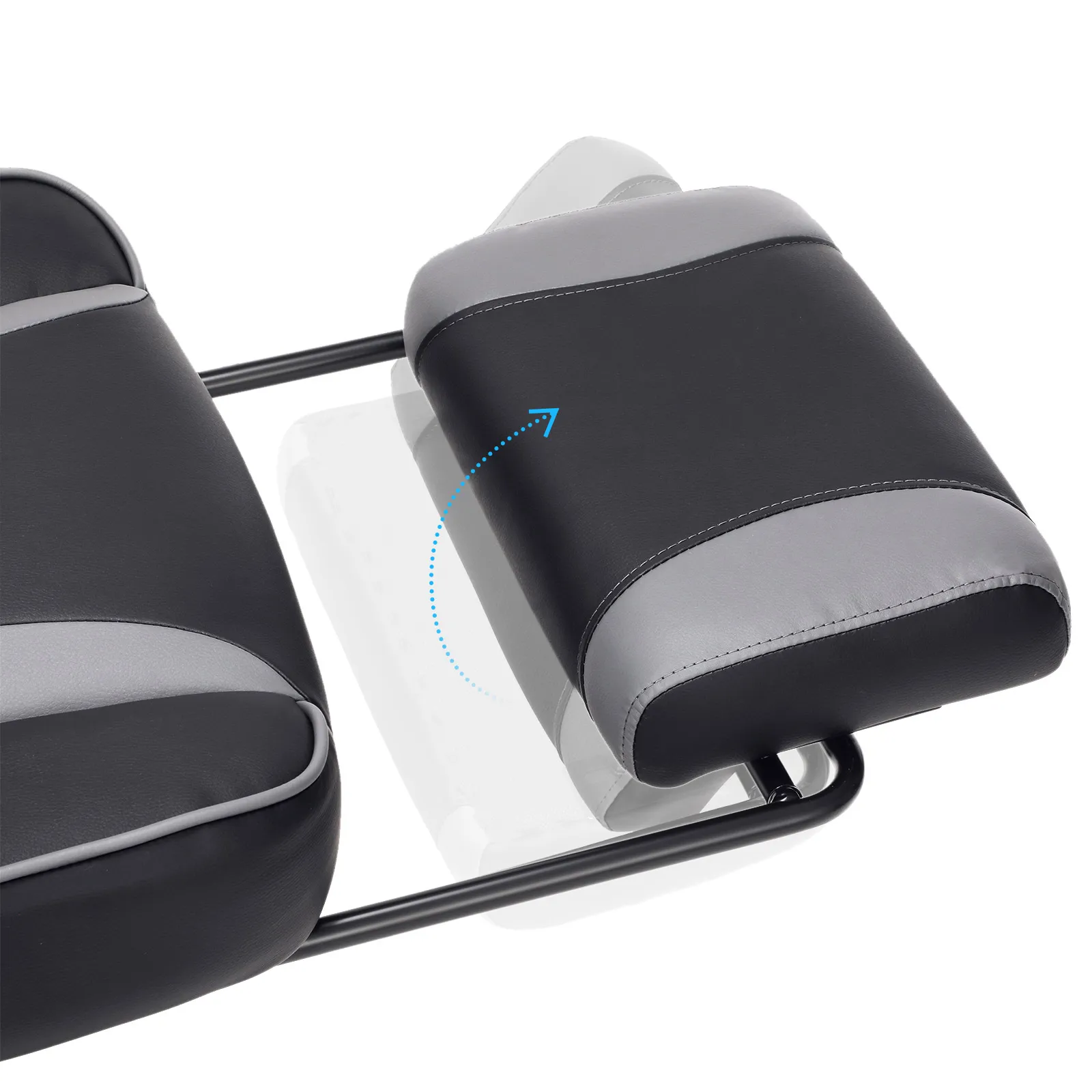 Ergonominė žaidimų kėdė su atrama kojoms juoda pilka Ergonominė žaidimų kėdė su atrama kojoms juoda pilka Akcija