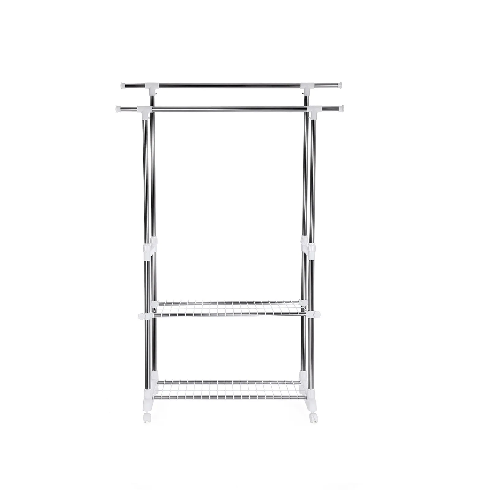 Kleiderstaender mit Schuhablage Weiss LLR03W 2 balduloftaslt Kleiderstaender mit Schuhablage Weiss LLRW