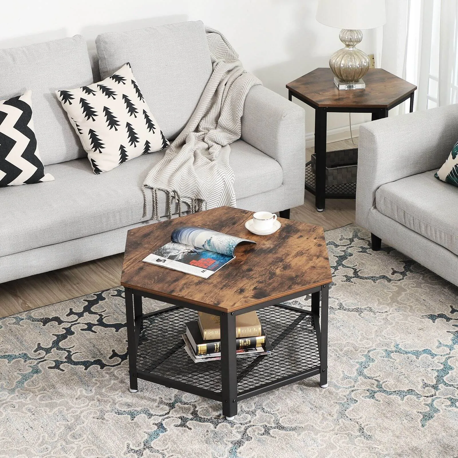 Industrie Design Couchtisch Hexagon LCT16X 5 balduloftaslt Industrie Design Couchtisch Hexagon LCTX