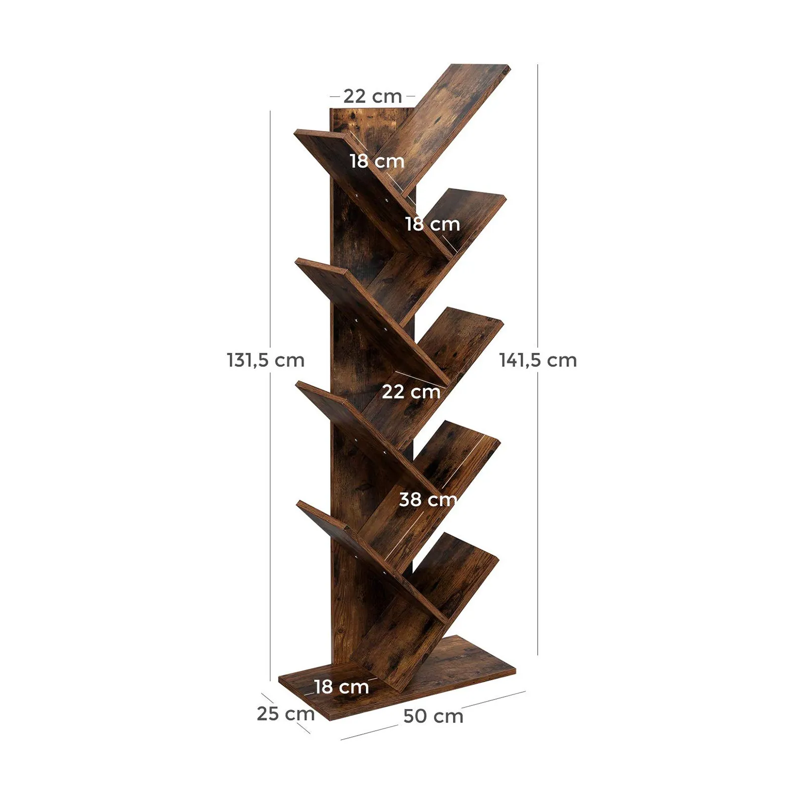 Buecherregal in Baumform 8 Faecher LBC11BX 7 balduloftaslt Buecherregal in Baumform Faecher LBCBX