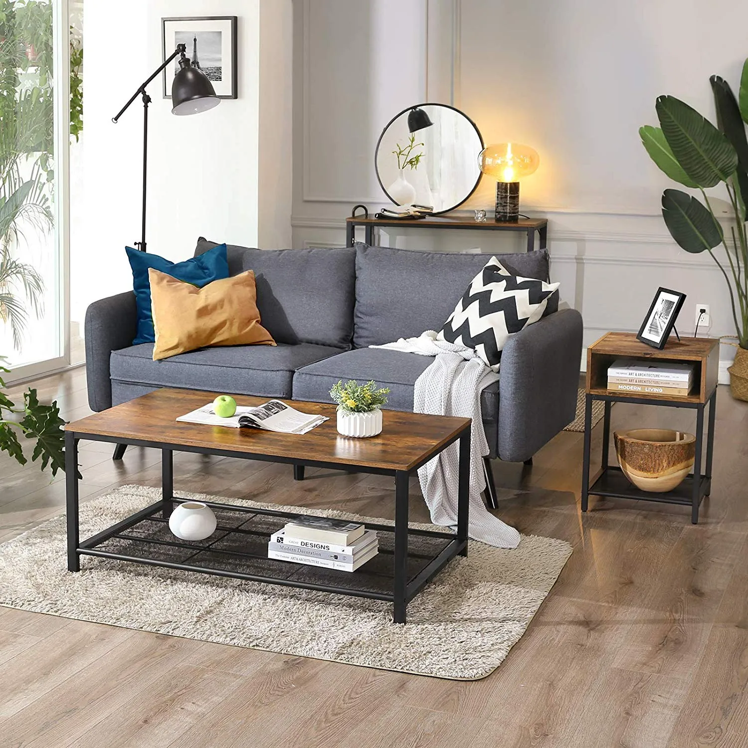 Mesh Shelf Console Table LNT86X 5 balduloftaslt Mesh Shelf Console Table LNTX