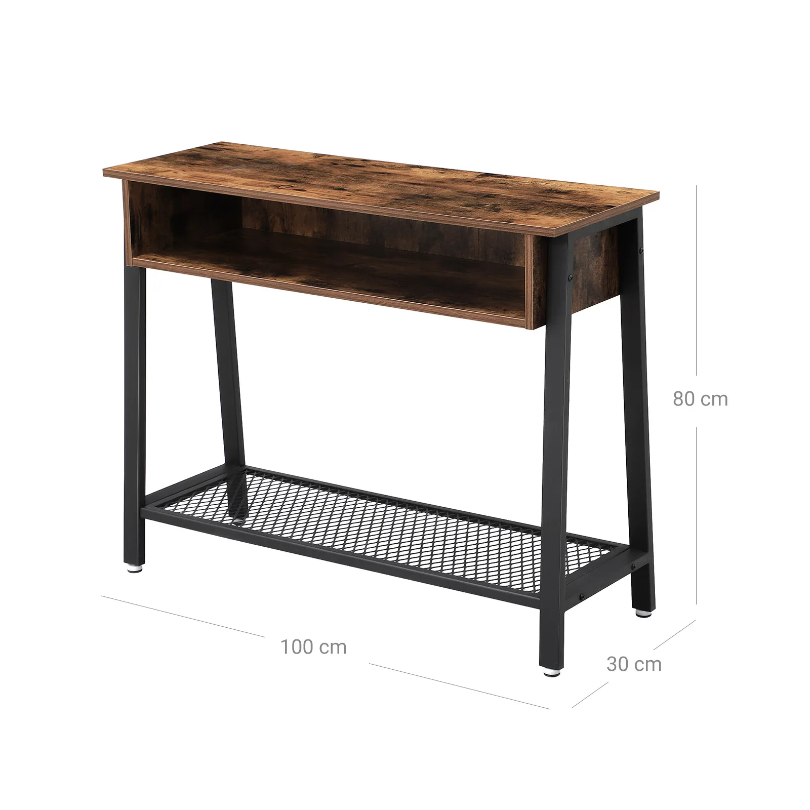 Industriestil Konsolentisch mit Fach LNT93X 7 balduloftaslt Industriestil Konsolentisch mit Fach LNTX