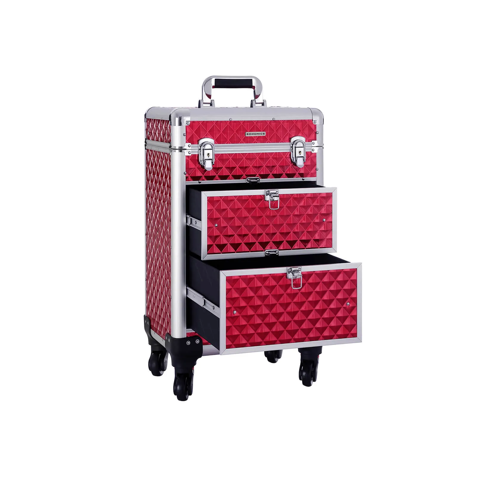 Kosmetik Trolley 2 Schubladen Knallrot JHZ08RD 3 balduloftaslt Kosmetik Trolley Schubladen Knallrot JHZRD