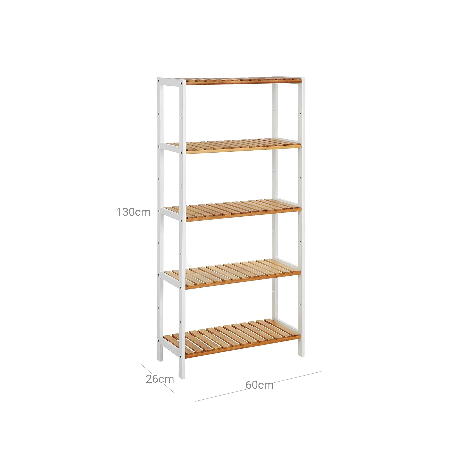 Badezimmerregal mit 5 Ebenen BCB35WN 5 balduloftaslt Badezimmerregal mit Ebenen BCBWN