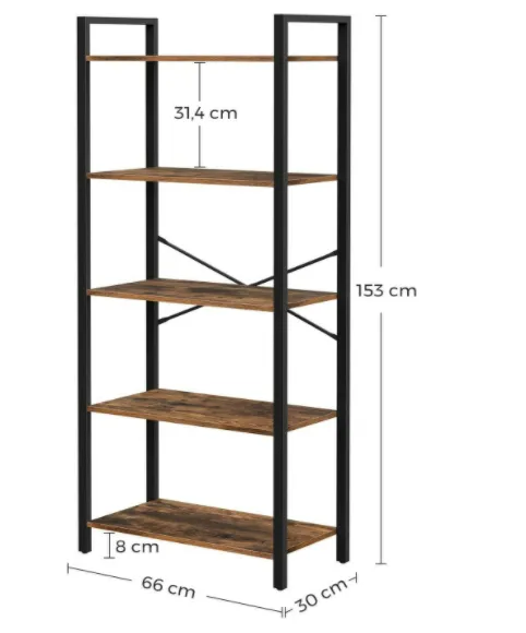 Pastatoma lentyna 5 pakopų U formos plieniniu rėmu industrinio stiliaus Pastatoma lentyna 5 pakopų U formos plieniniu rėmu industrinio stiliaus Akcija