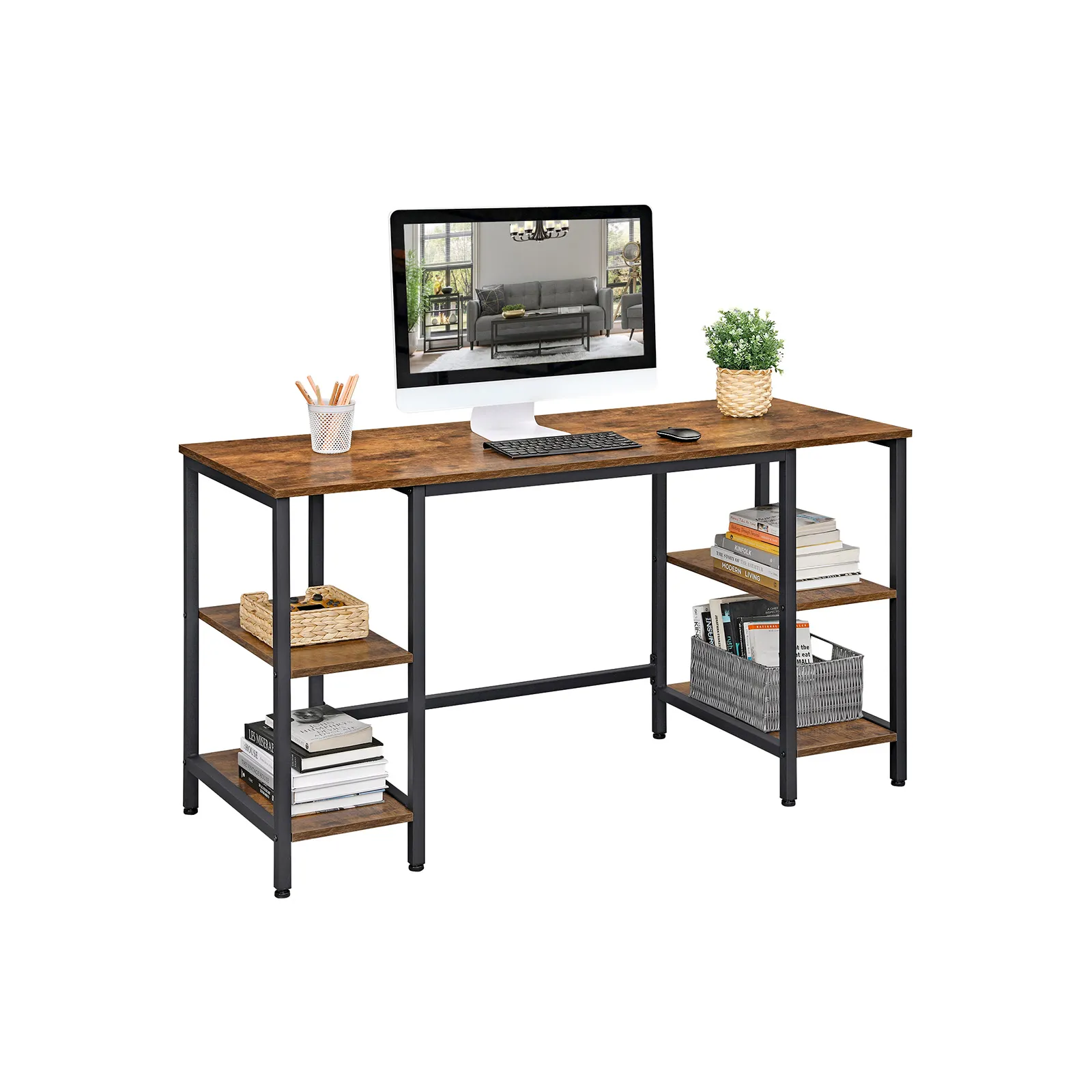 Computertisch mit 4 Ablagen LWD54X 2 balduloftaslt Computertisch mit Ablagen LWDX