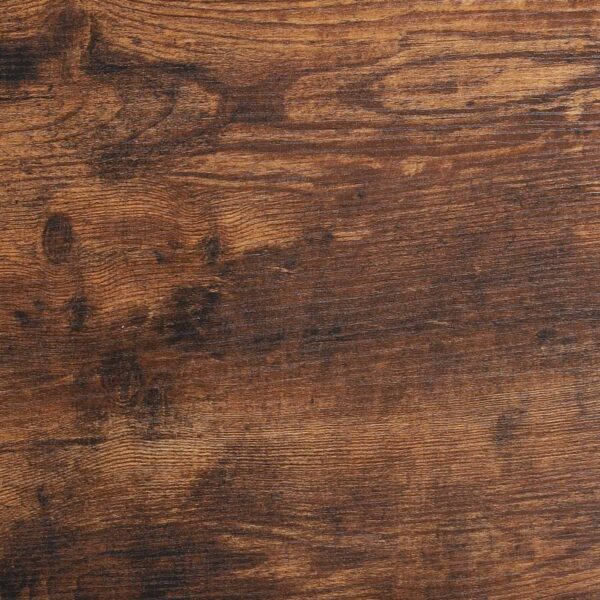 Rašomasis stalas su 4 lentynomis rudas su plieno detalėmis 6