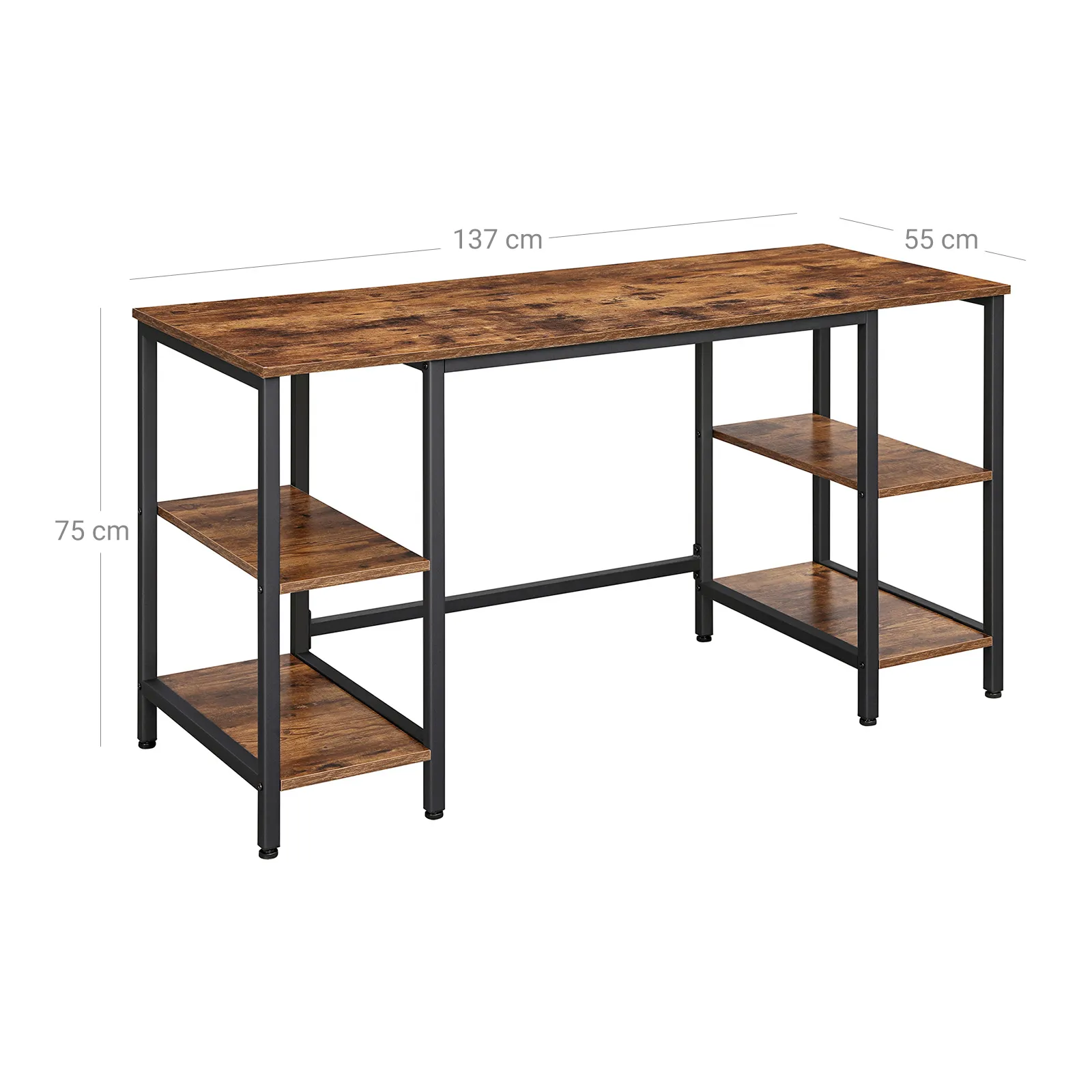 Computertisch mit 4 Ablagen LWD54X 7 balduloftaslt Computertisch mit Ablagen LWDX