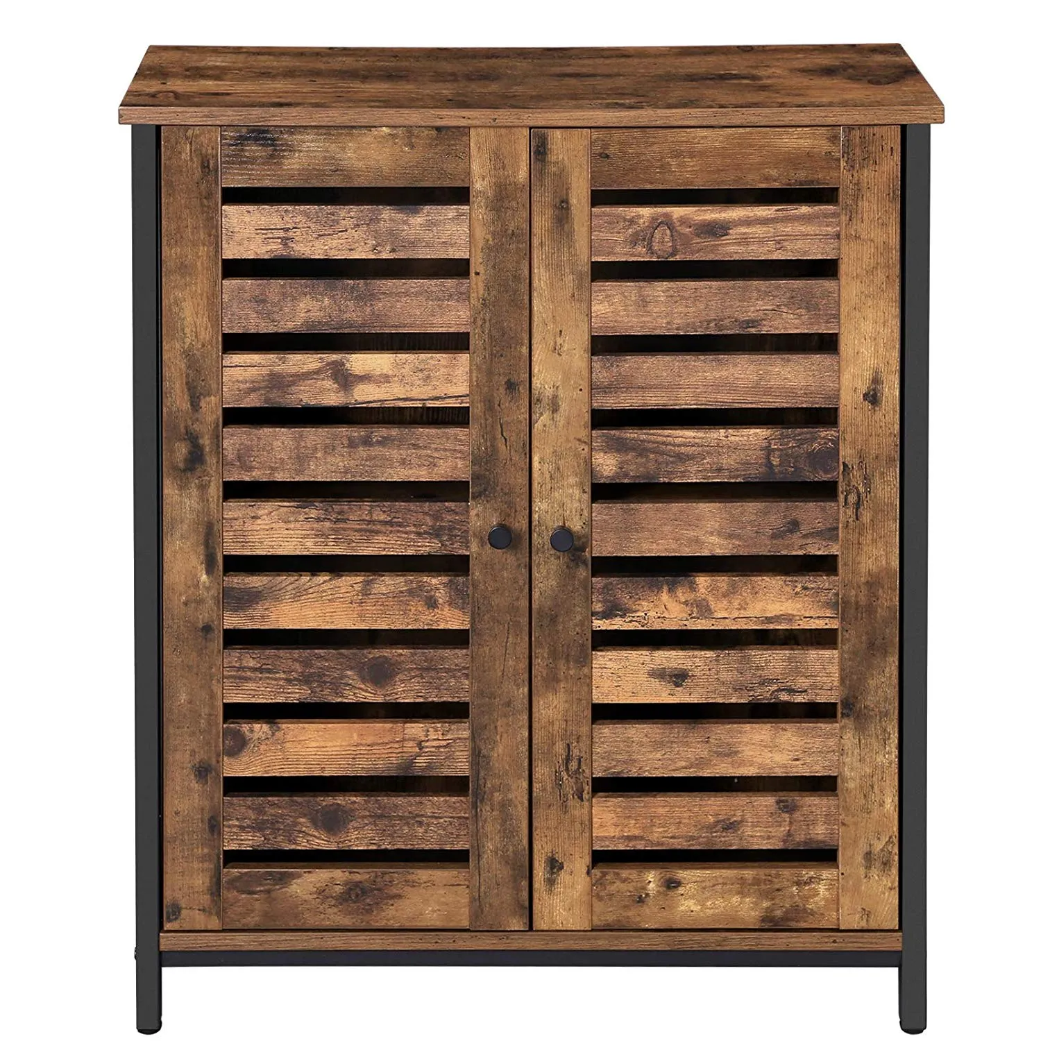 Industrial Look Sideboard mit 2 Lamellentueren LSC78BX 5 balduloftaslt Industrial Look Sideboard mit Lamellentueren LSCBX