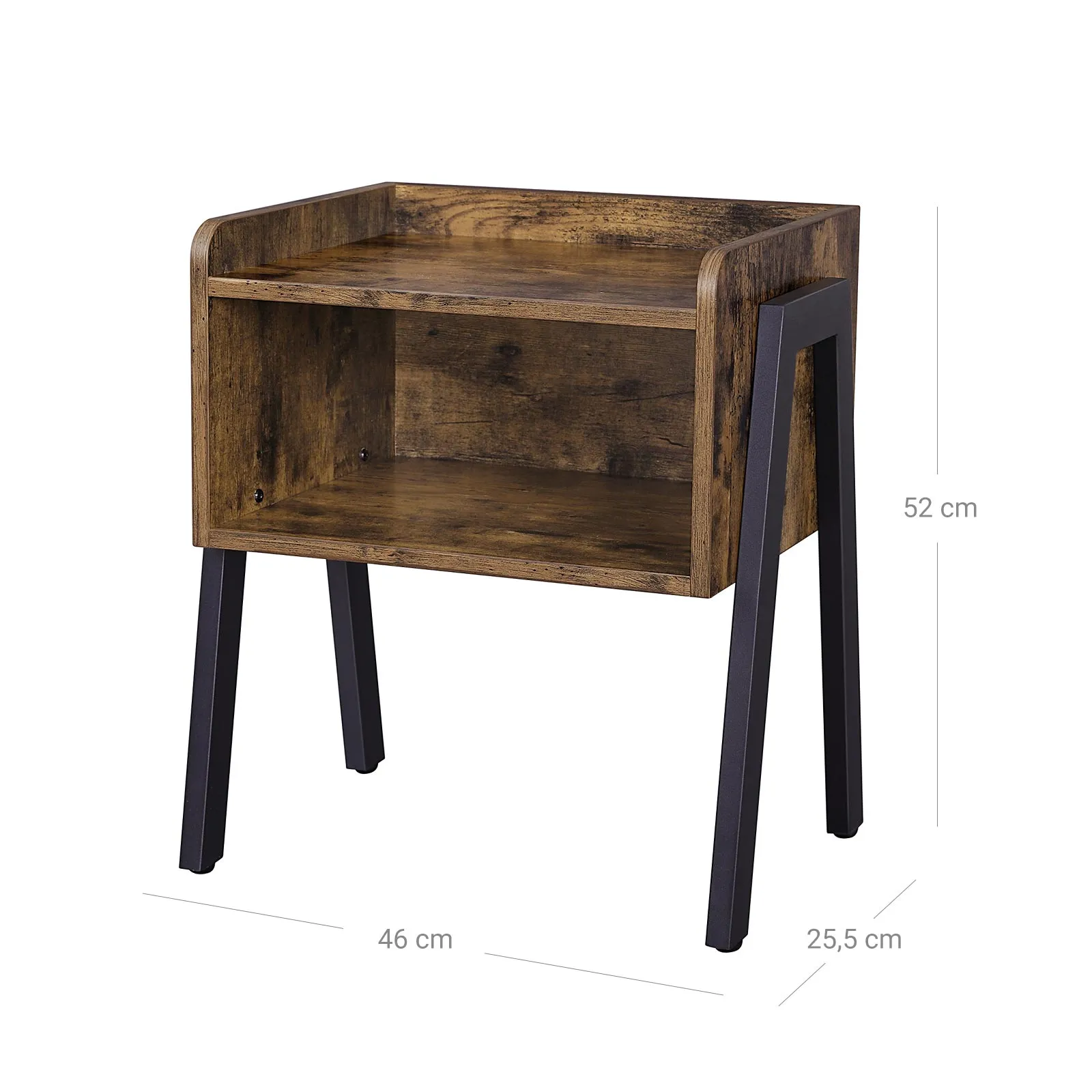 Industriestil Nachttisch grosses Fach LET54X 6 balduloftaslt Industriestil Nachttisch grosses Fach LETX