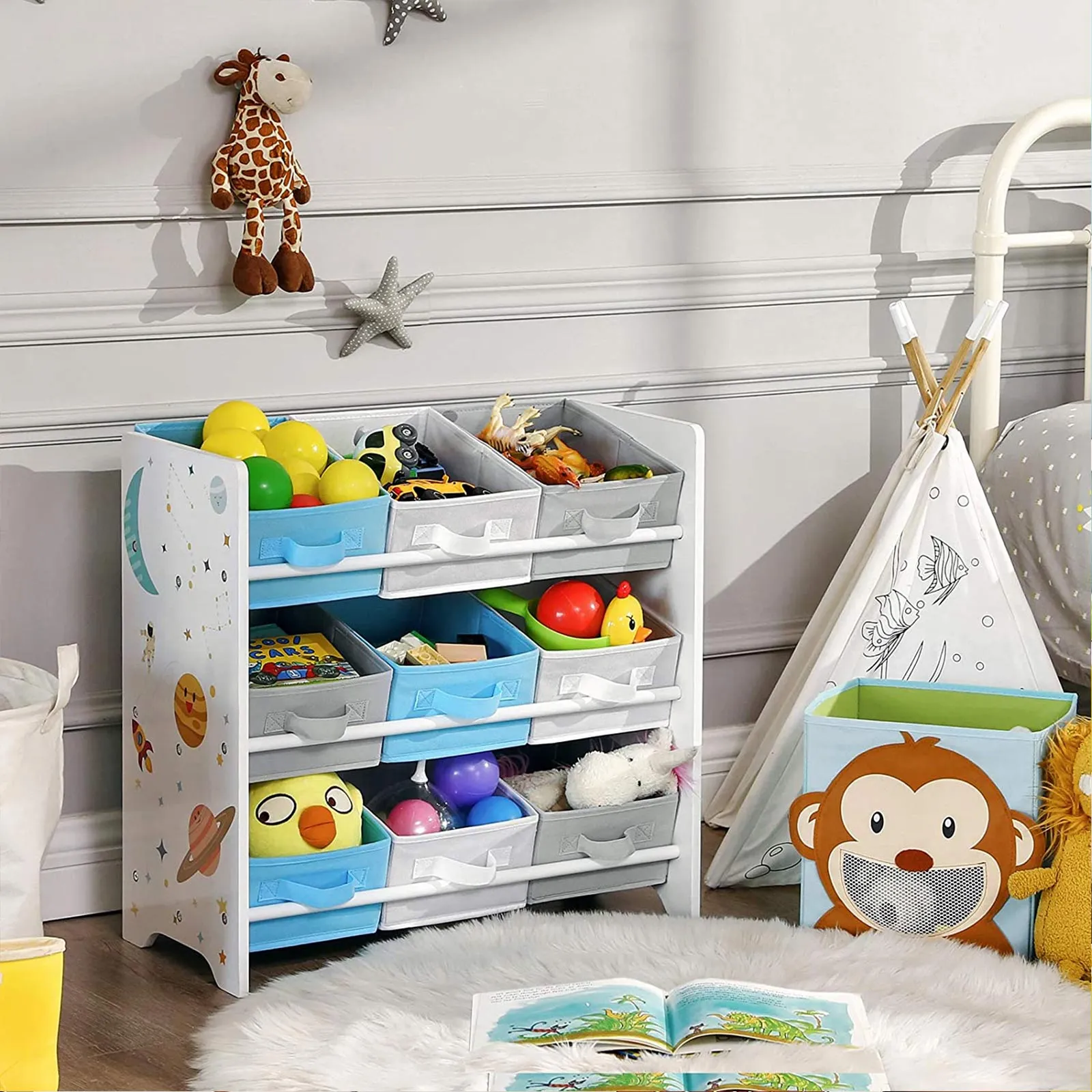 Kinderzimmerregal fuer Spielzeug GKR33WT 3 balduloftaslt Kinderzimmerregal fuer Spielzeug GKRWT
