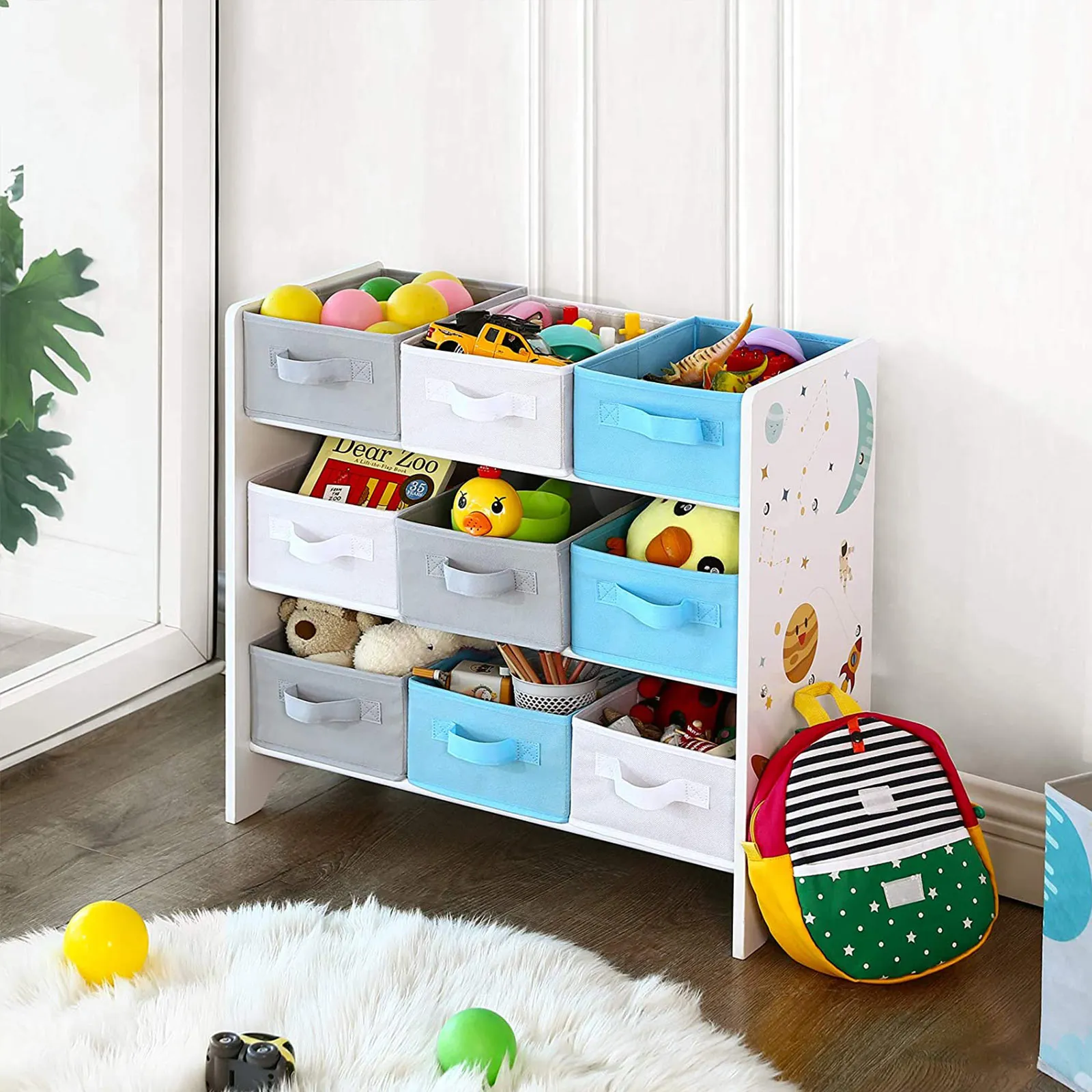 Kinderzimmerregal fuer Spielzeug GKR33WT 4 balduloftaslt Kinderzimmerregal fuer Spielzeug GKRWT