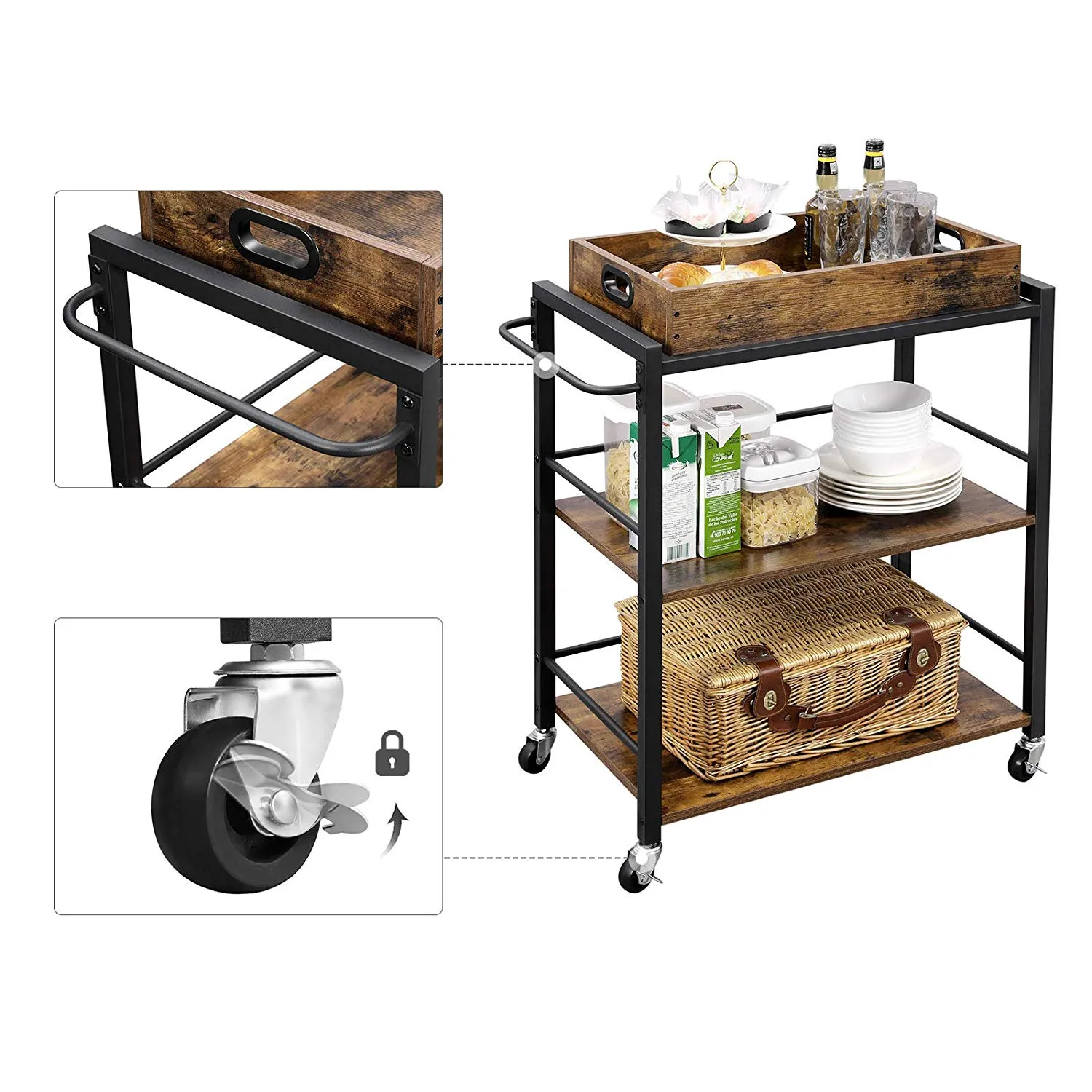 Universal Casters Kitchen Cart LRC72X 7 balduloftaslt Universal Casters Kitchen Cart LRCX