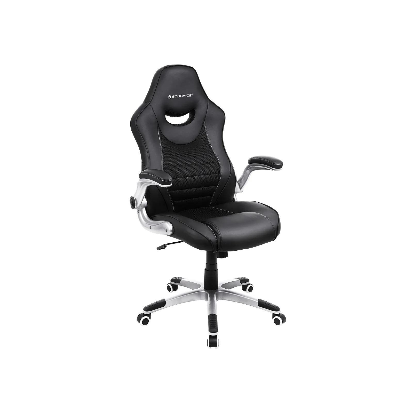 Žaidimų kėdė juoda ergonominė iki 150 kg su atlenkiamais porankiais zaidimu kede juoda ergonomine iki kg su atlenkiamais porankiais