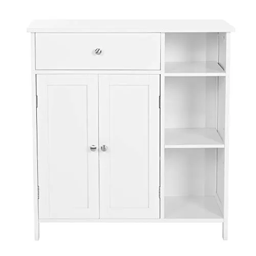 Pastatoma balta vonios spintelė su durelėmis ir stalčiumi 75cm jk byaSL SL