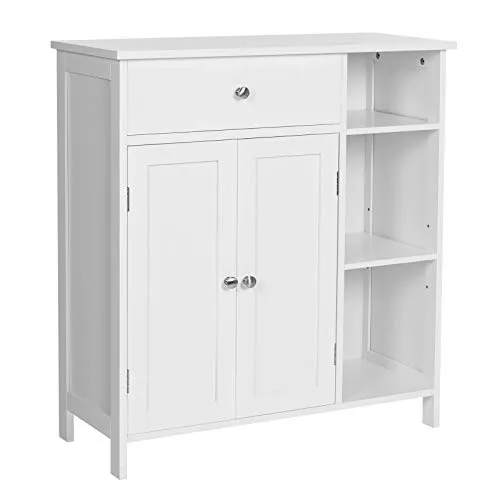 Pastatoma balta vonios spintelė su durelėmis ir stalčiumi 75cm rbNBptL SL