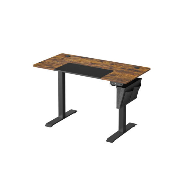 Elektrinis biuro stalas vintažinis rudas 60x120cm