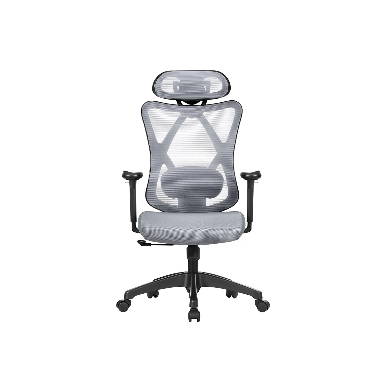 Elegantiška biuro kėdė reguliuojama ergonominė pilka iki 150 kg Elegantiška biuro kėdė reguliuojama ergonominė pilka iki 150 kg Akcija