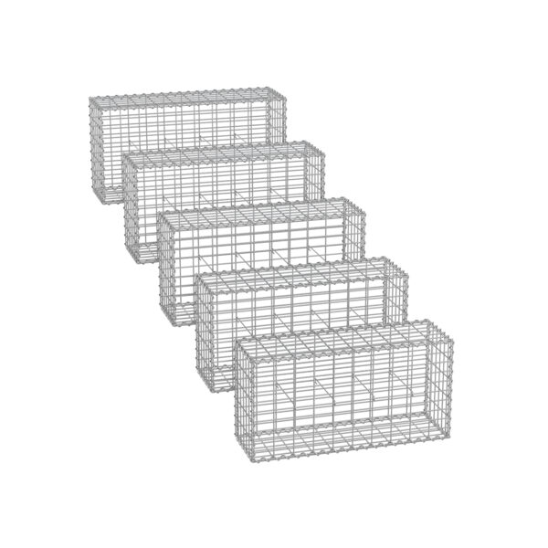 Sodo gabionas 100 x 50 x 30 cm rinkinys 5 vnt