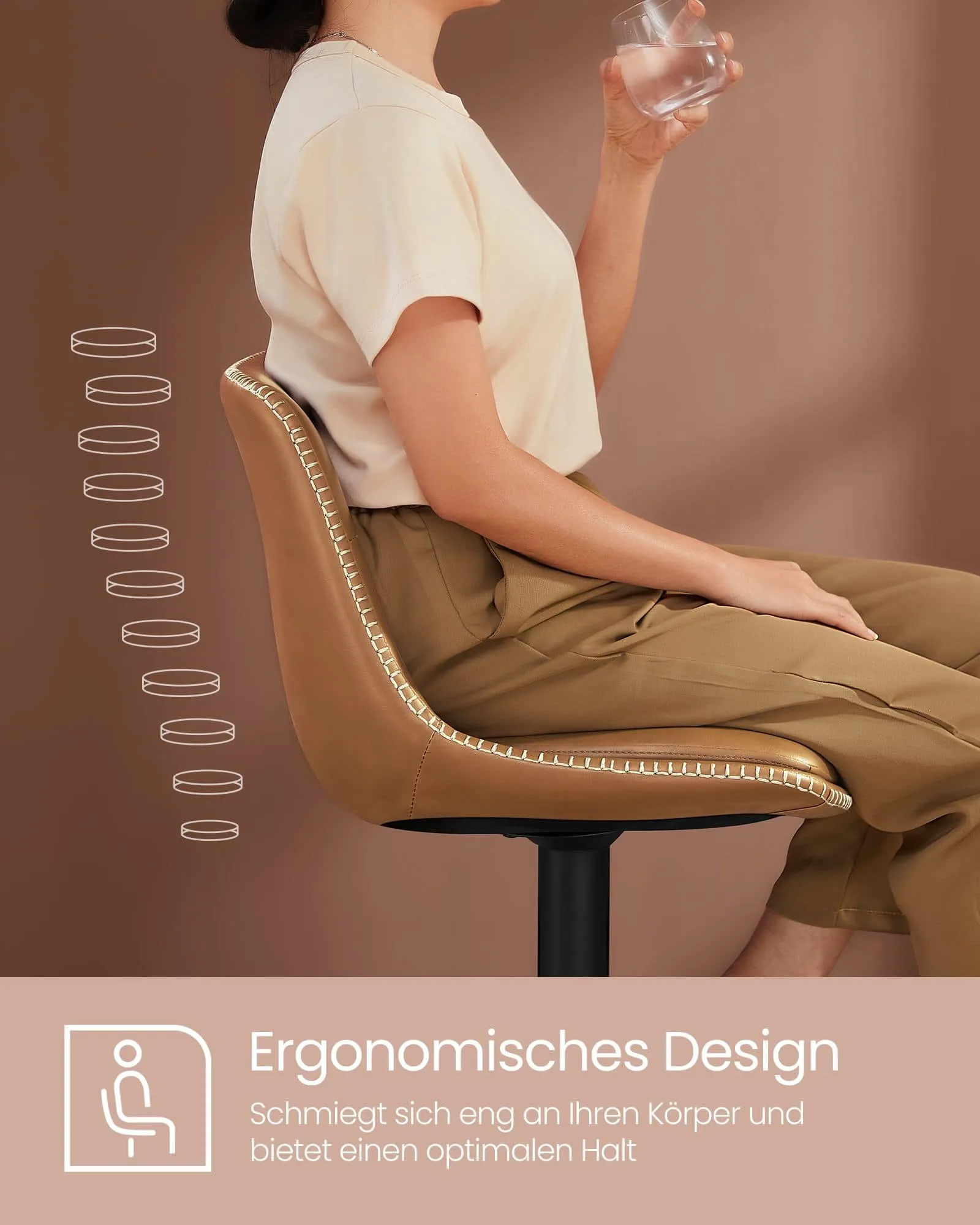 Baro kėdės juodos PU odos ergonomines 2 vnt komplektas Baro kėdės juodos PU odos ergonomines 2 vnt komplektas Akcija