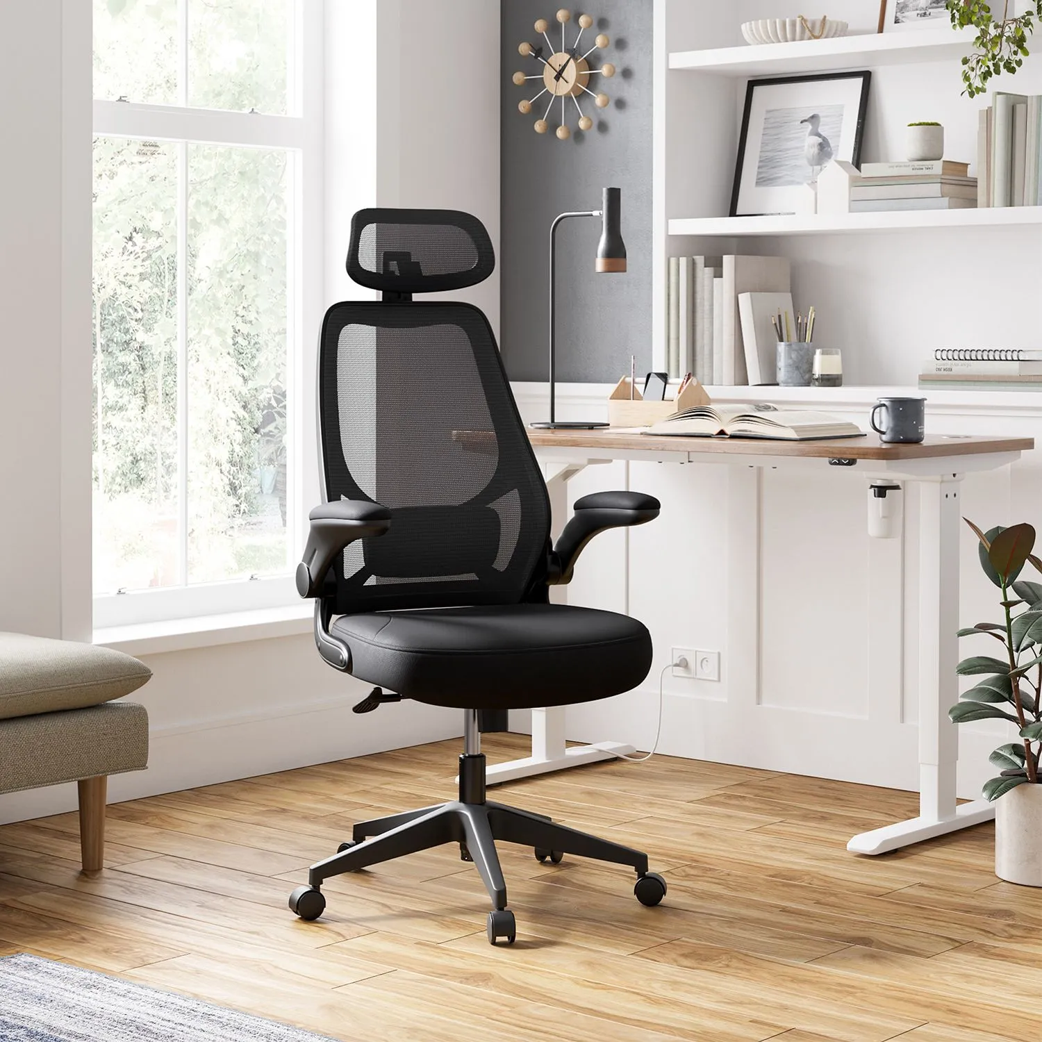 Biuro kėdė su tinkleliu ergonominė juoda reguliuojama Biuro kėdė su tinkleliu ergonominė juoda reguliuojama Akcija