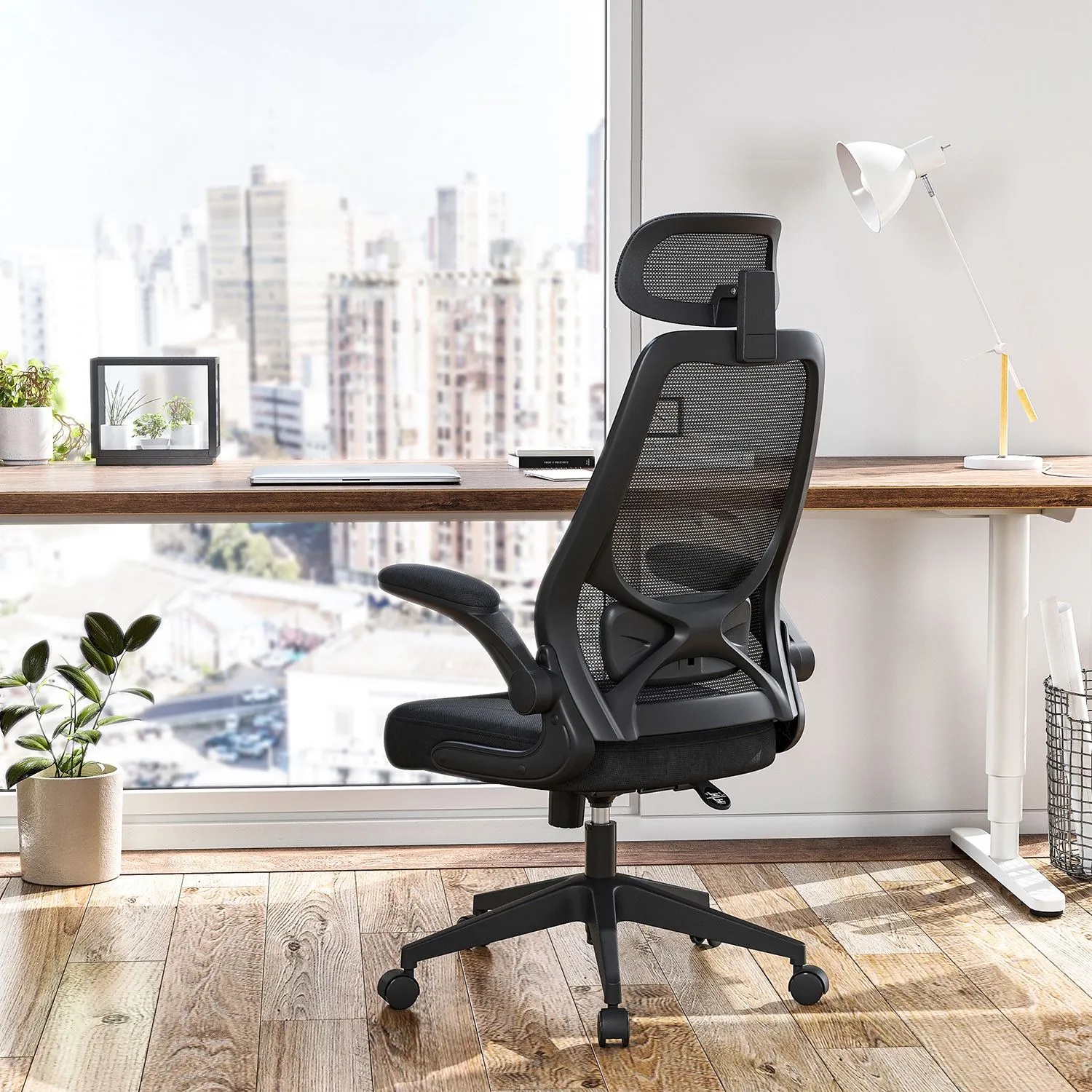 Biuro kėdė su tinkleliu ergonominė juoda reguliuojama Biuro kėdė su tinkleliu ergonominė juoda reguliuojama Akcija