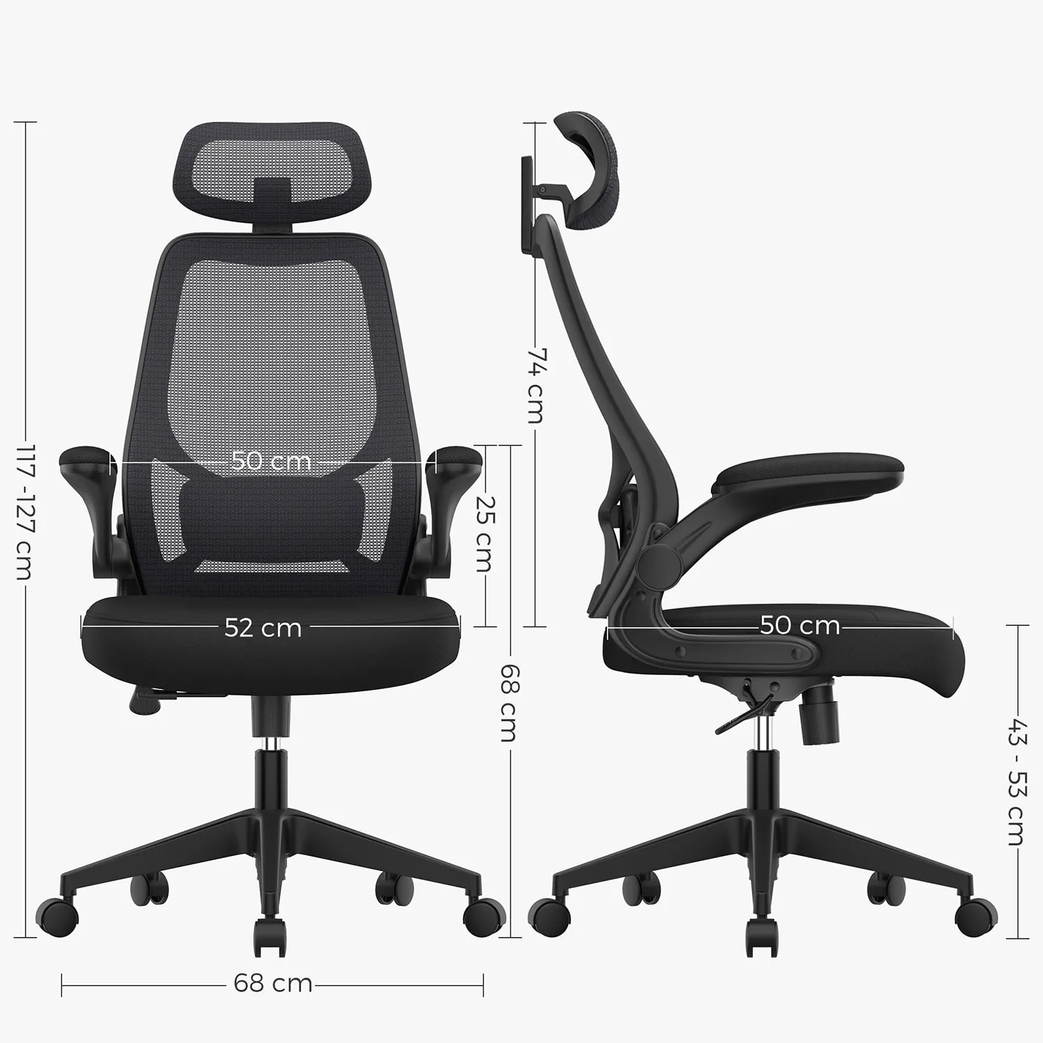Biuro kėdė su tinkleliu ergonominė juoda reguliuojama Biuro kėdė su tinkleliu ergonominė juoda reguliuojama Akcija