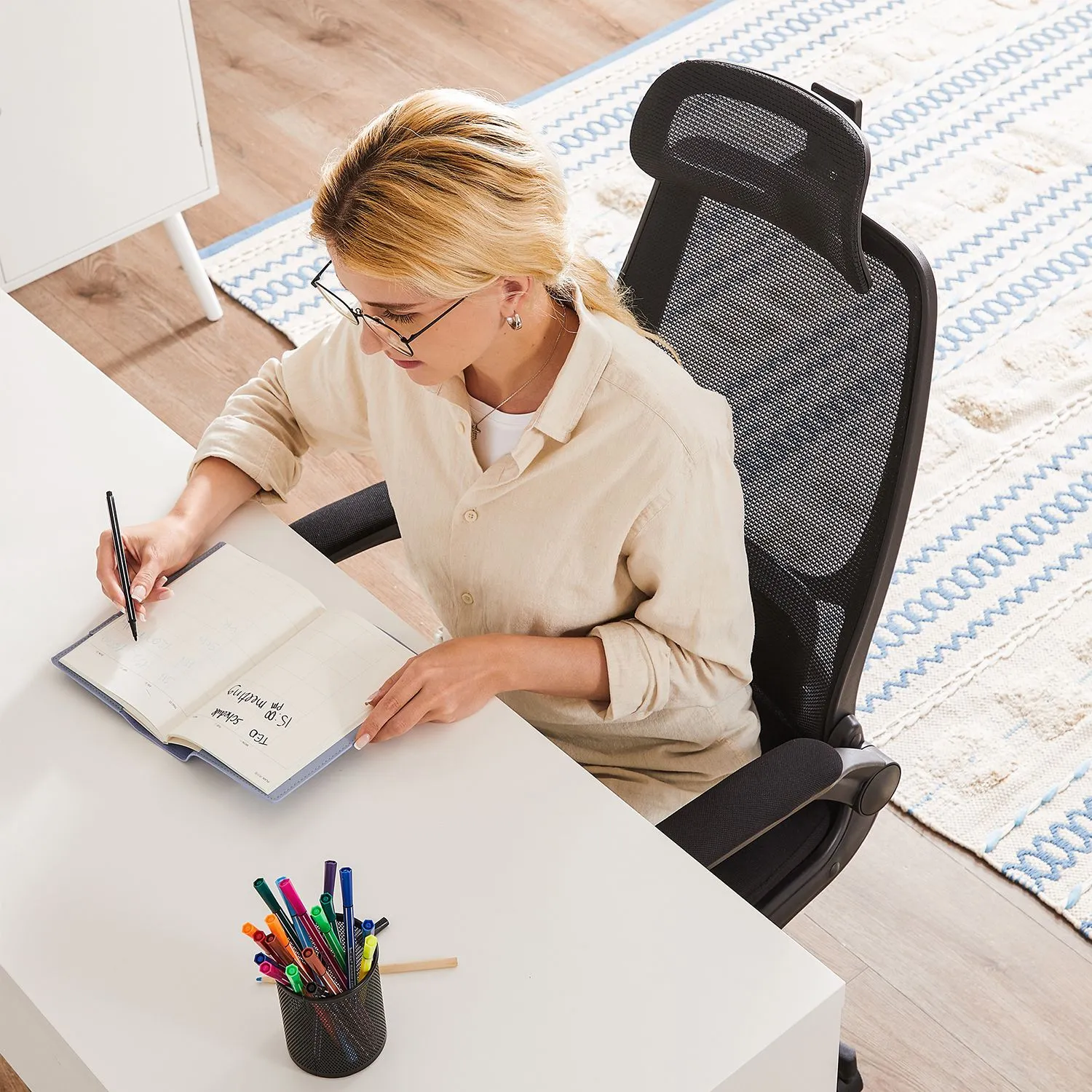 Biuro kėdė su tinkleliu ergonominė juoda reguliuojama Biuro kėdė su tinkleliu ergonominė juoda reguliuojama Akcija