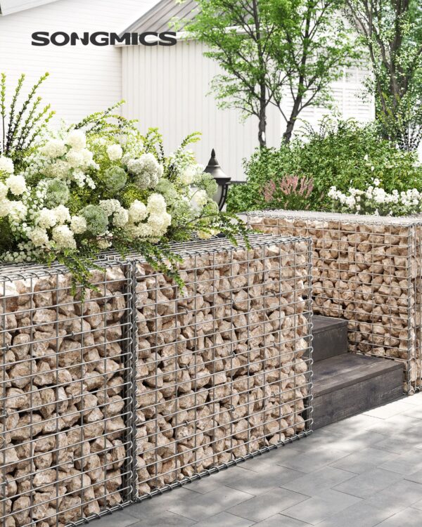 Gabionas sodui 100x80x30cm komplektas 4 vnt galvanizuoto plieno 2