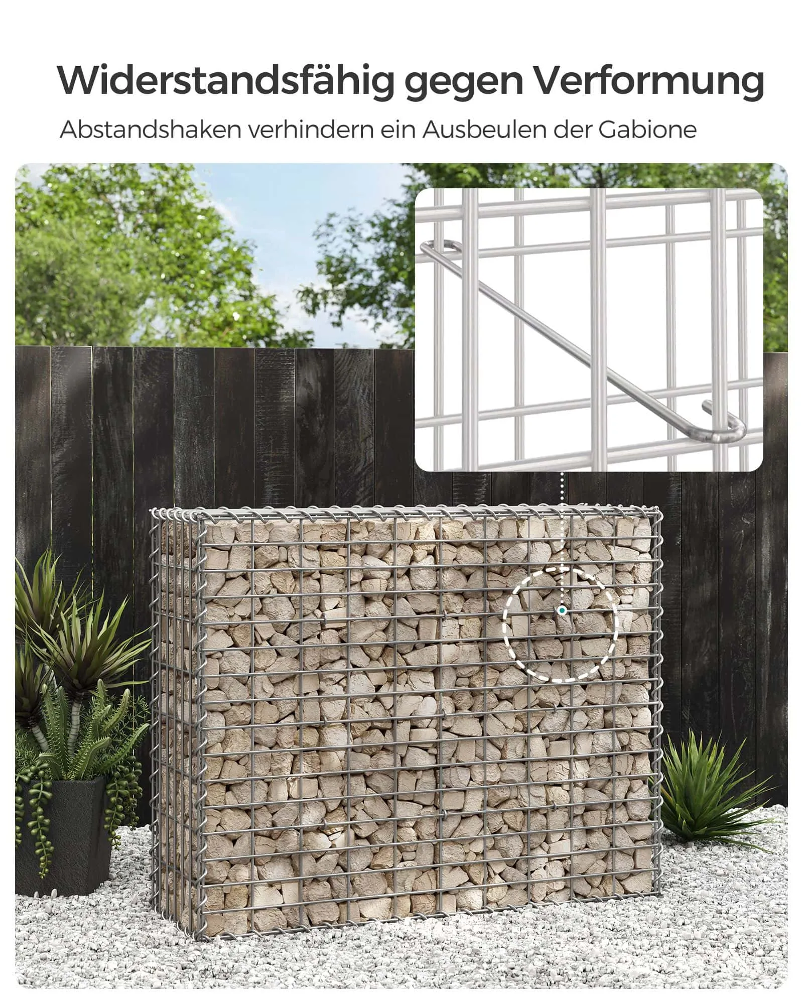 Gabionas sodui 100x80x30cm komplektas 4 vnt galvanizuoto plieno Gabionas sodui 100x80x30cm komplektas 4 vnt galvanizuoto plieno Akcija