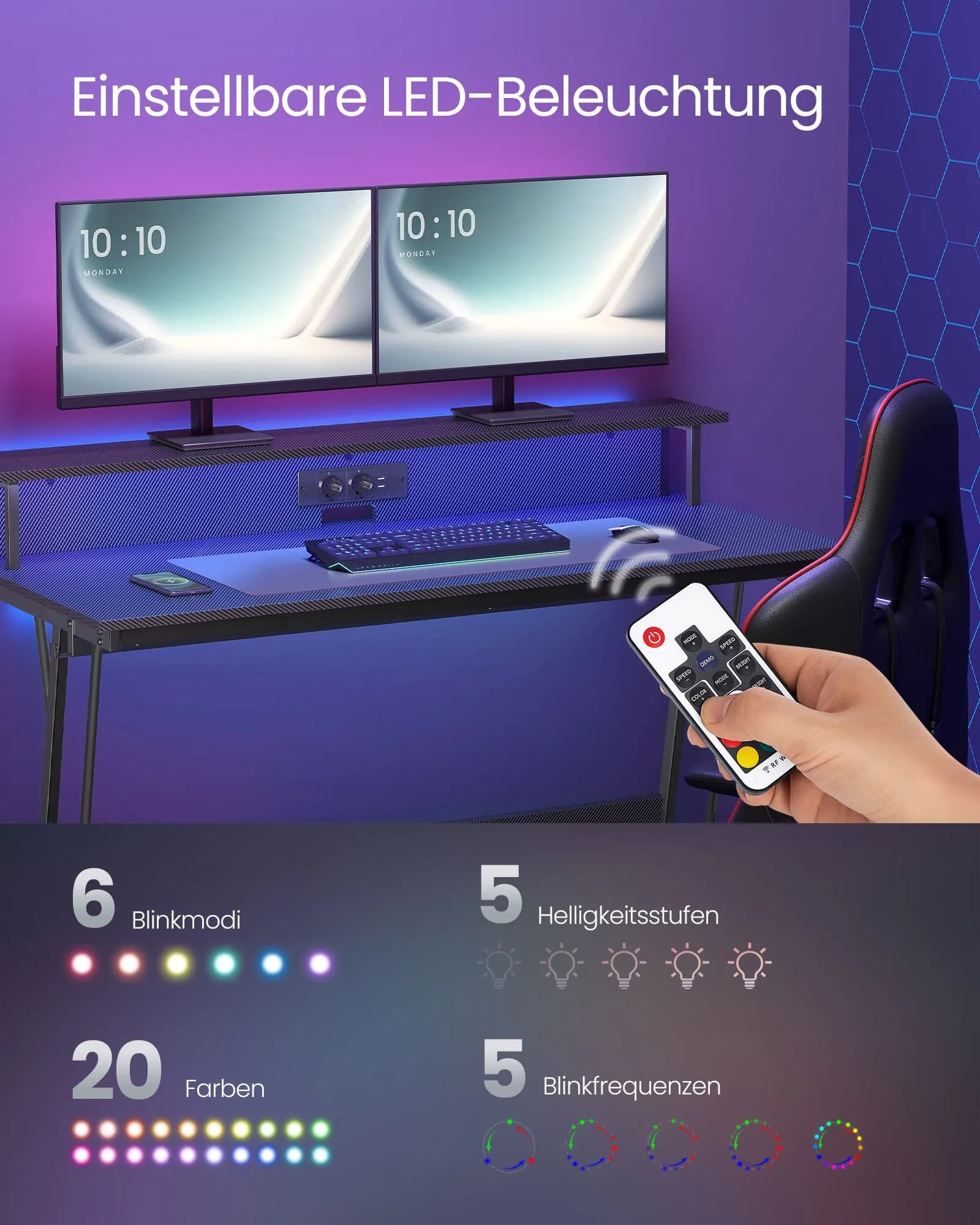 Rašomasis stalas su monitoriaus stovu juodas 135x55cm Rašomasis stalas su monitoriaus stovu juodas 135x55cm Akcija