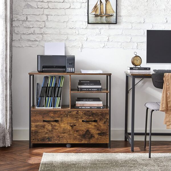 Spintelė dokumentams industrinio stiliaus ruda 82cm pločio 3