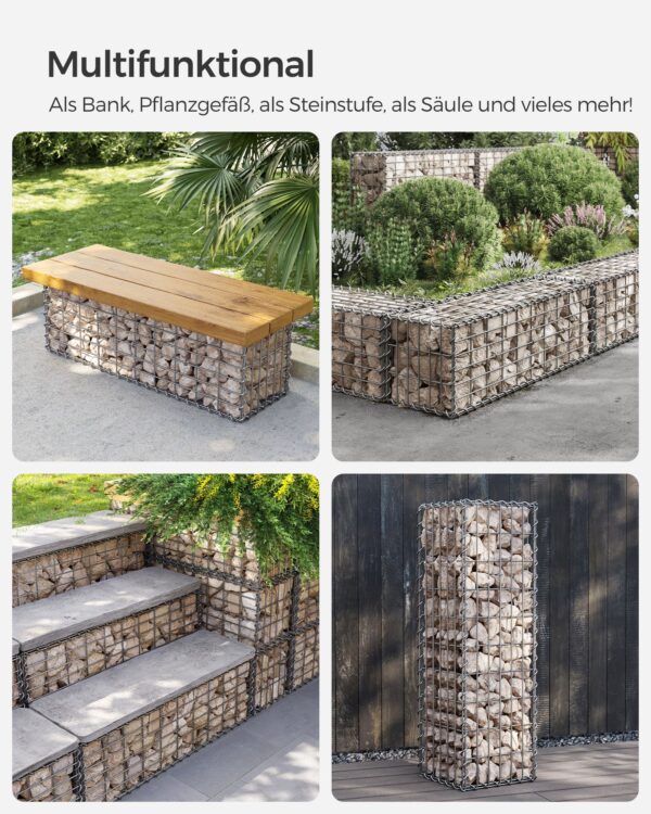 Gabionas 5 dalių rinkinys 100 x 30 x 30 cm 8