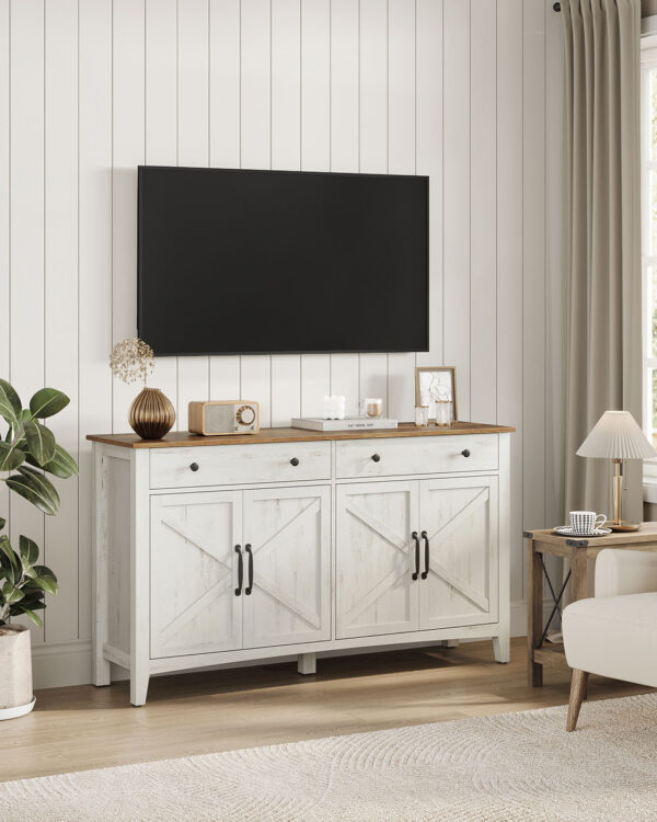 Virtuvės spintelė vintažinė balta 40x140cm su 4 durelėmis 5