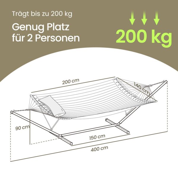 Hamakas su plieno stovu mėlynas iki 200kg 5