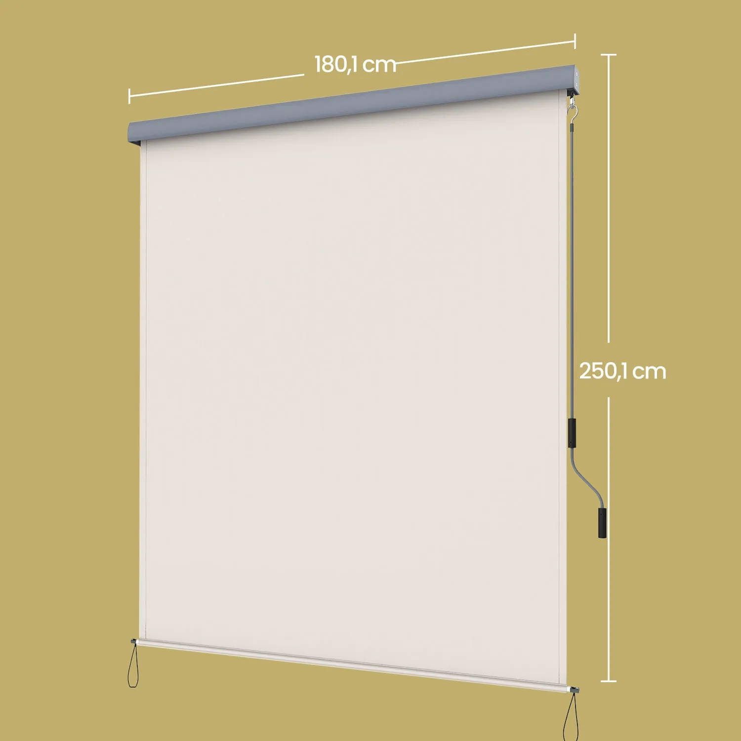 Markizė terasai 180x250cm ištraukiama kreminė Markizė terasai 180x250cm ištraukiama kreminė Akcija