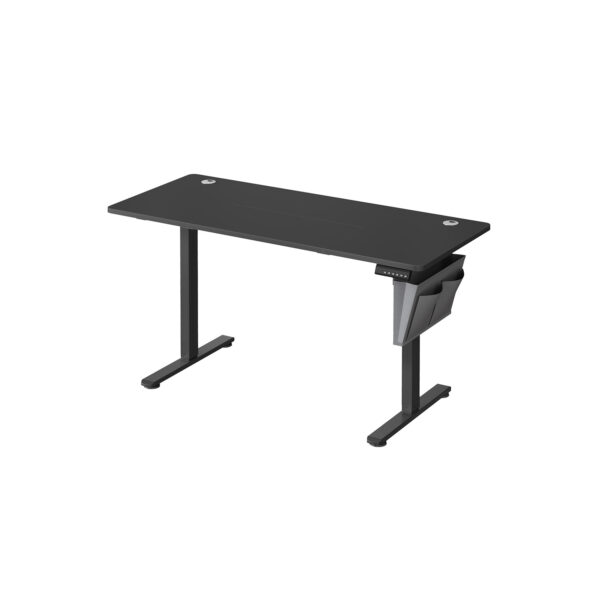 Elektrinis biuro stalas juodas 60x140cm