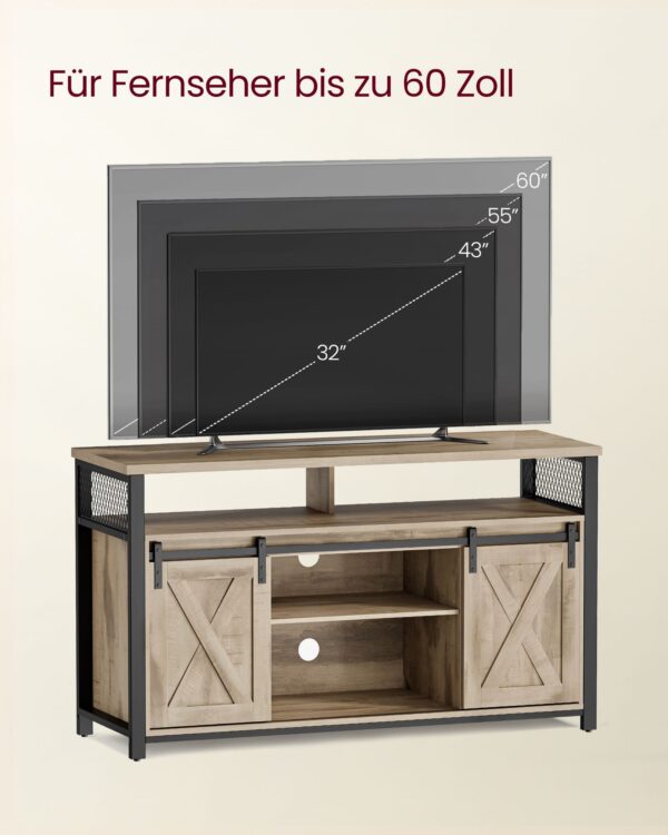 TV spintelė plieno rėmu vintažinė 40x135cm 8