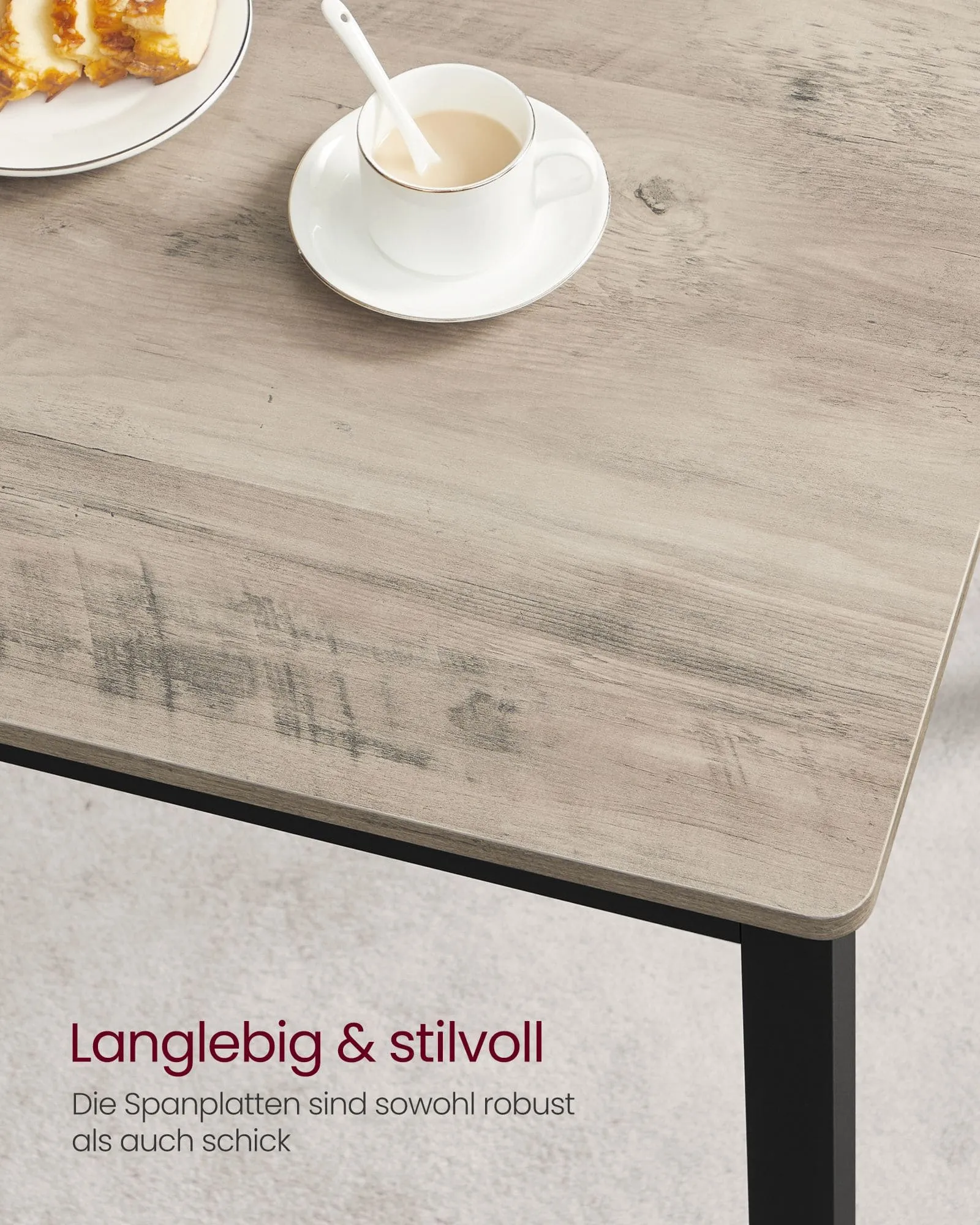 Valgomojo stalas su 2 suolais, 3 dalių komplektas, industrinio stiliaus, pilkai juodas, 110 x 70 cm Valgomojo stalas su 2 suolais, 3 dalių komplektas, industrinio stiliaus, pilkai juodas, 110 x 70 cm Stalai